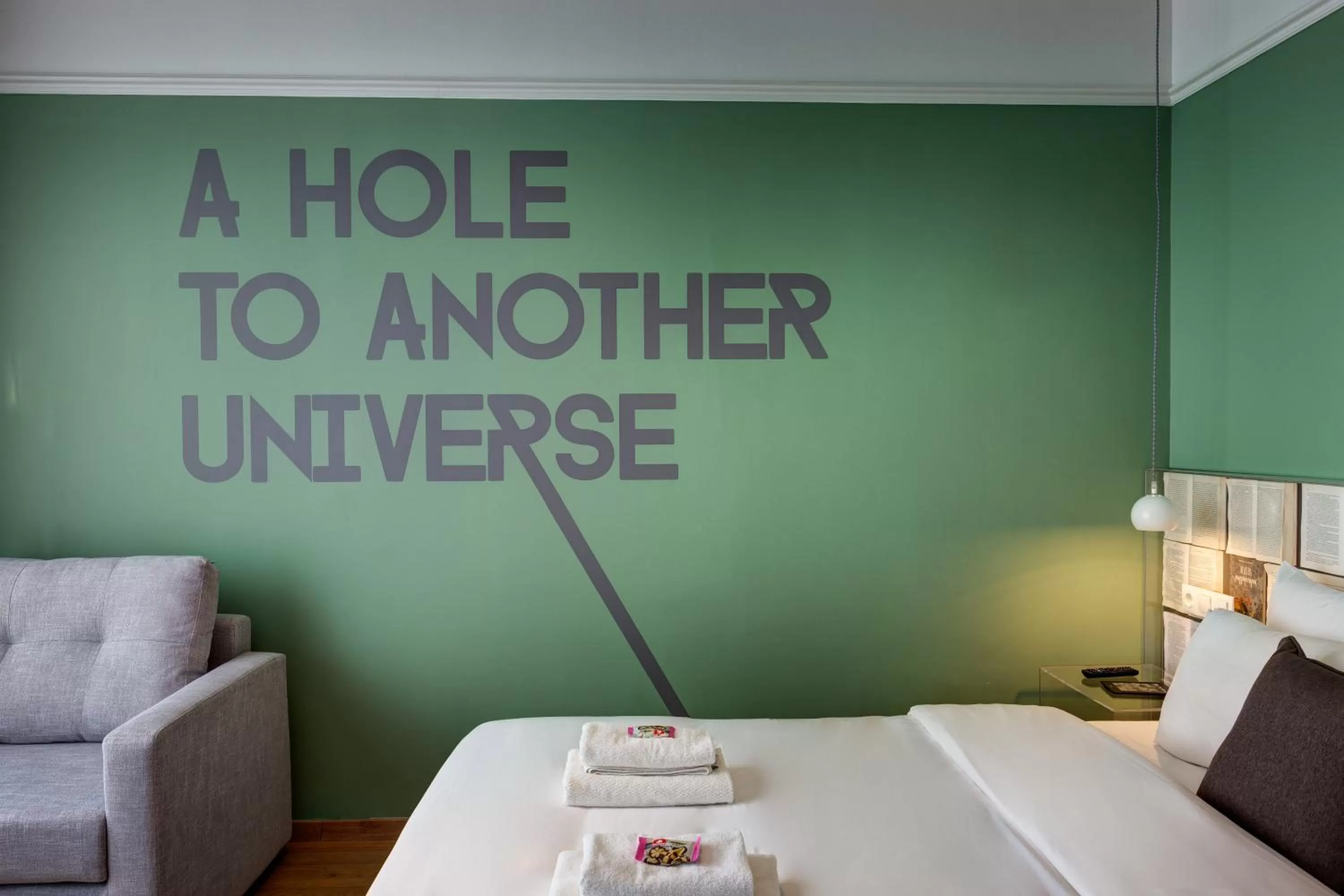 Living room, Bed in Colors Urban Hotel Thessaloniki