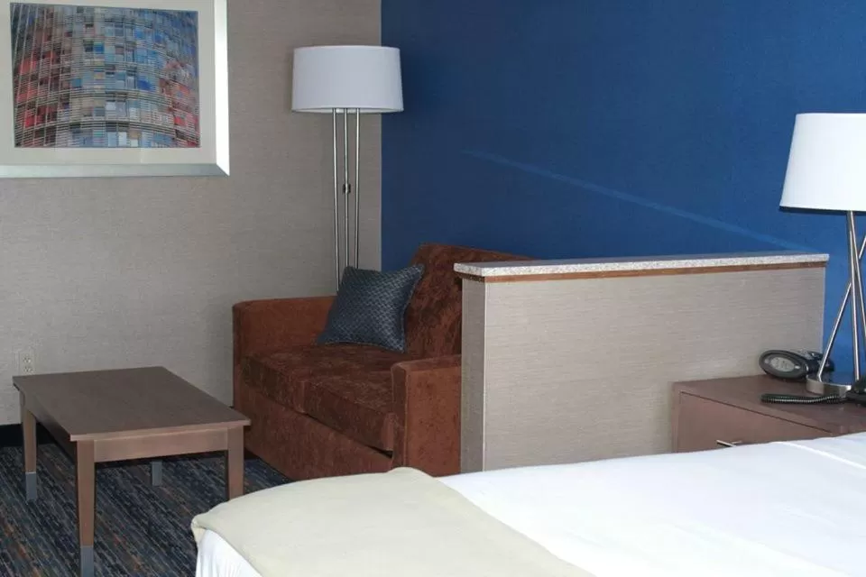 Seating area, Bed in Holiday Inn Express Rocklin - Galleria Area by IHG