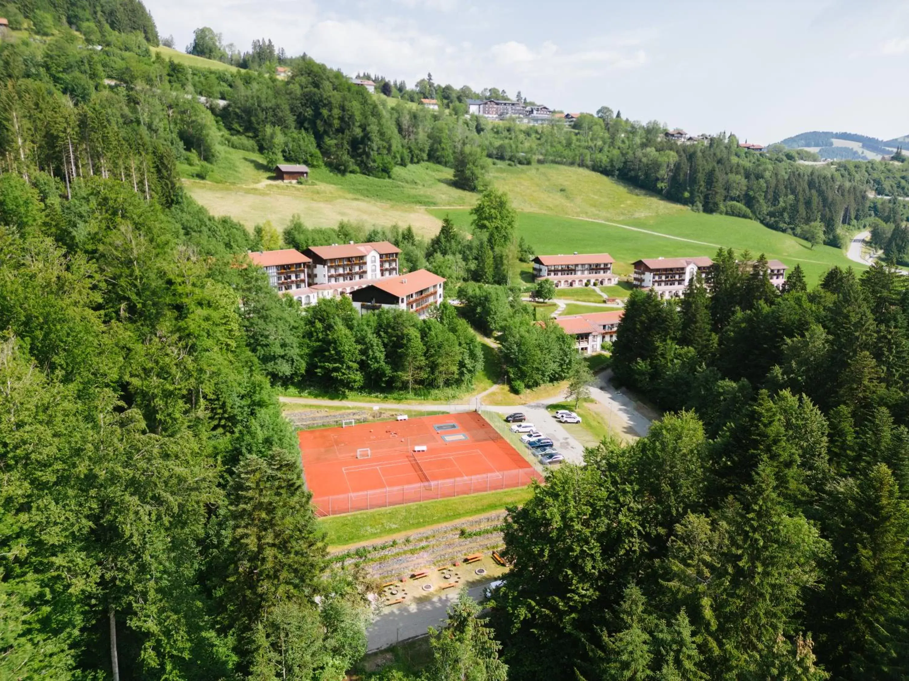 Property building, Bird's-eye View in MONDI Resort und Chalet Oberstaufen