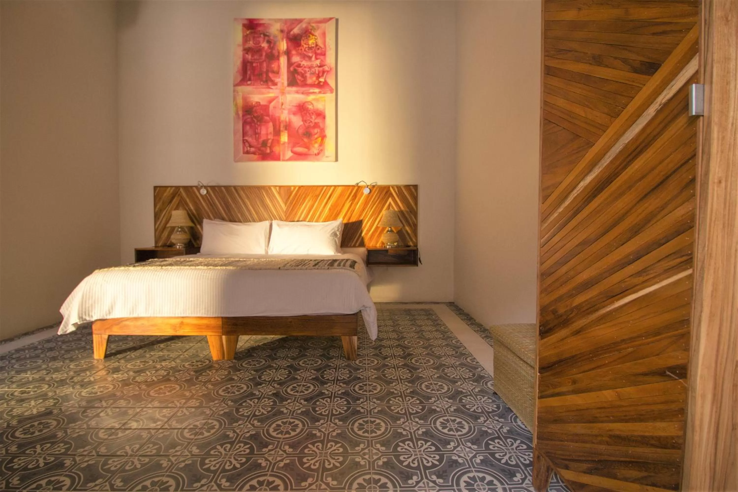 Bed in NaNa Vida Hotel Morelia