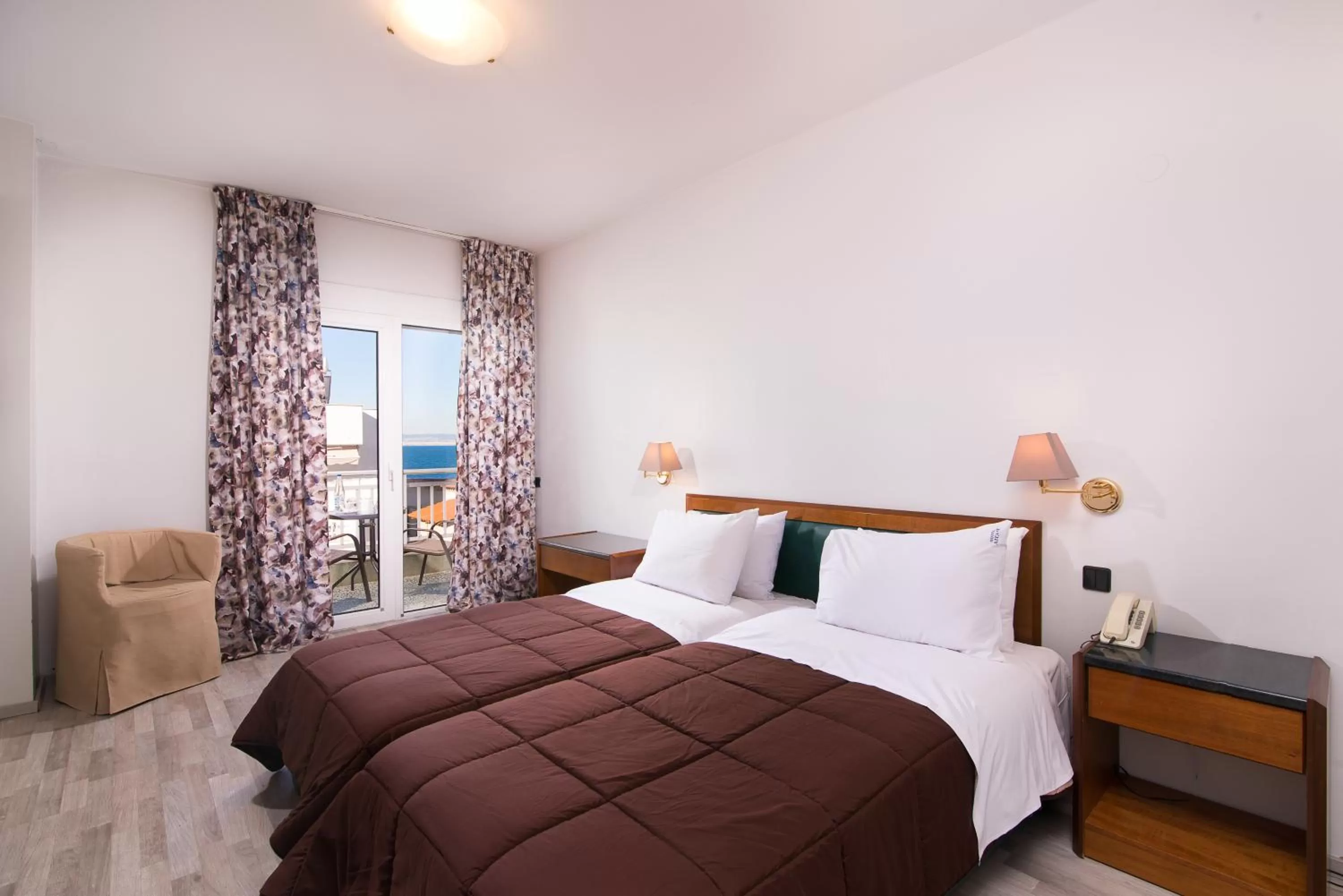 Bedroom, Bed in Hotel Aigli