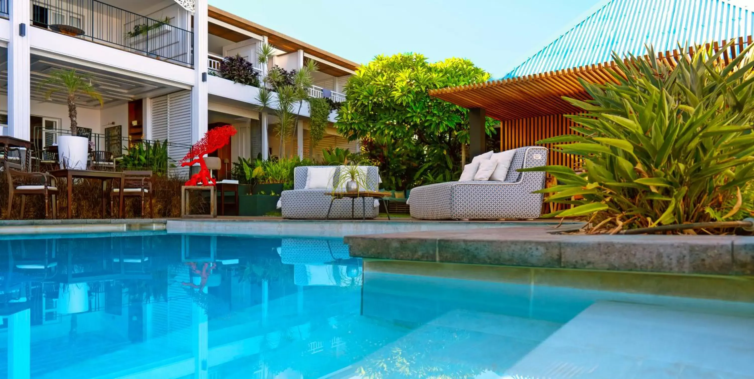 Swimming Pool in Blue Margouillat Seaview Hotel-RELAIS & CHATEAUX