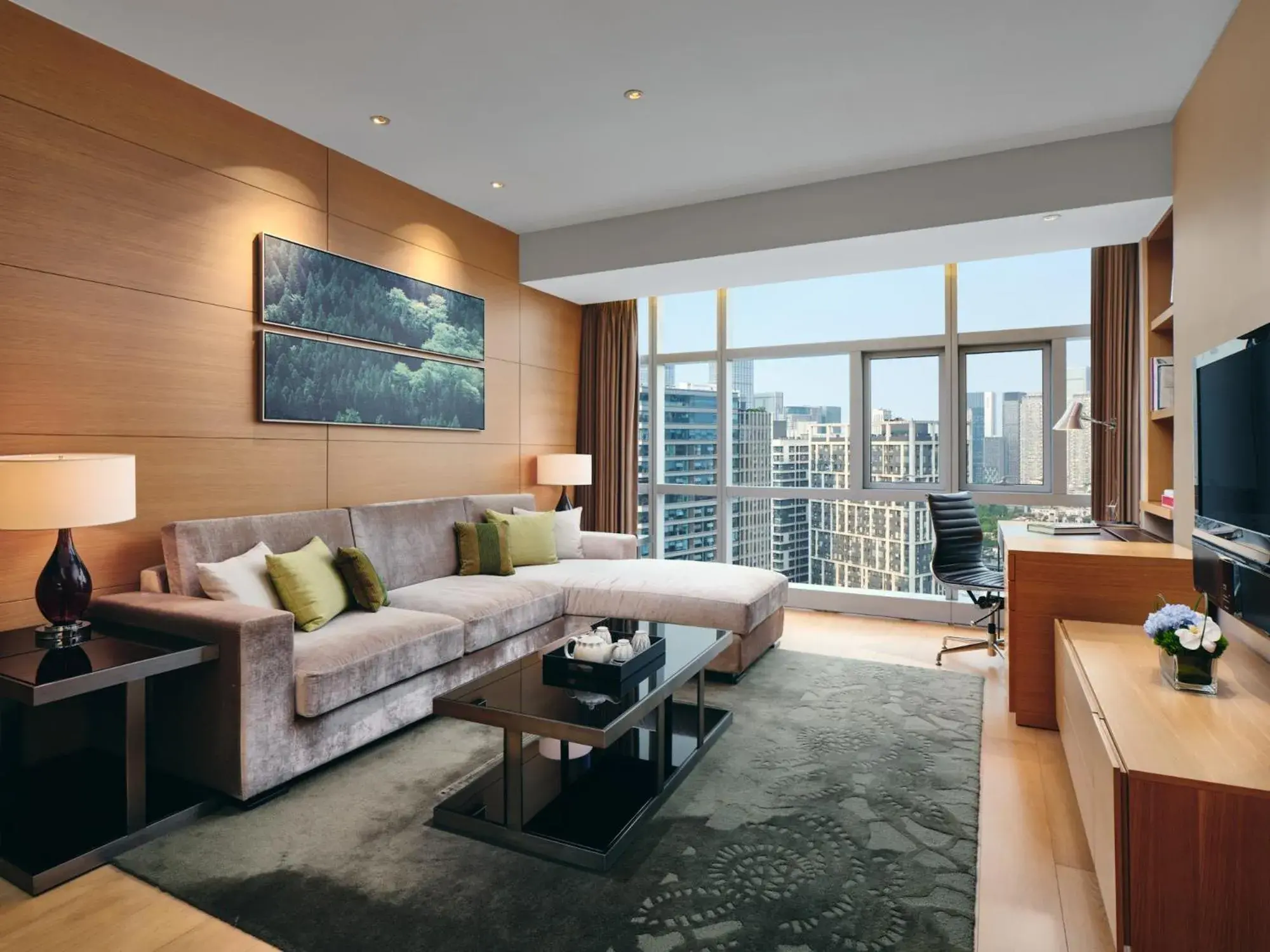 Living room in Intercontinental Residences Chengdu City Center