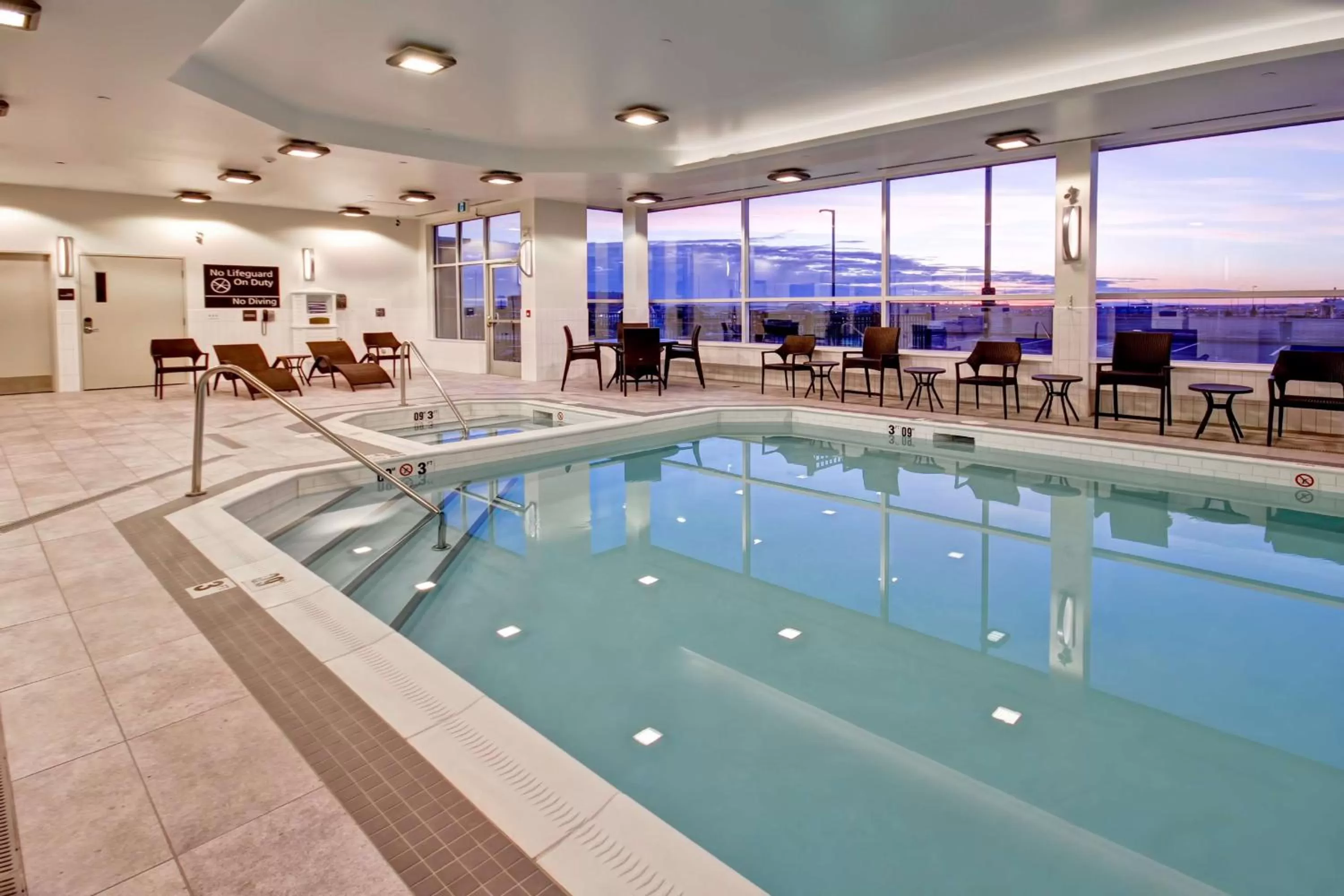Pool view in Hampton Inn & Suites by Hilton Grande Prairie