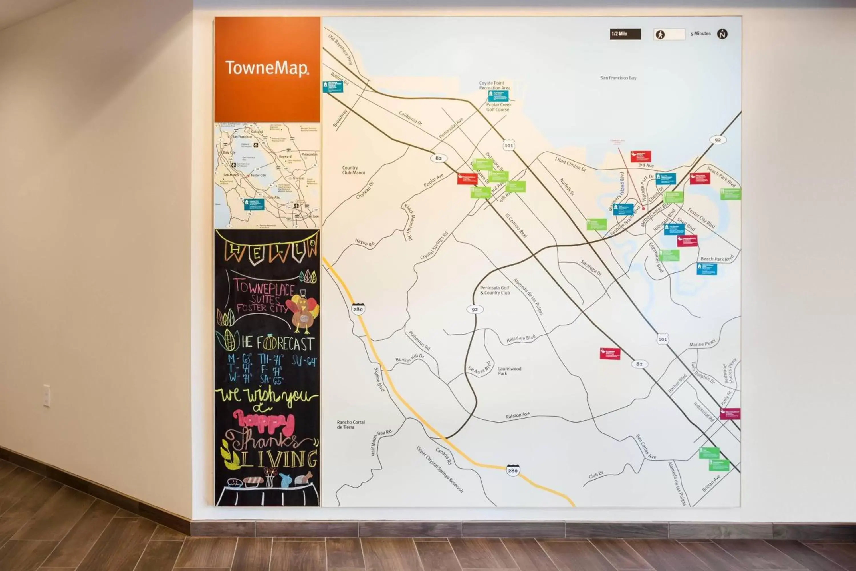 Location, Floor Plan in TownePlace Suites by Marriott San Mateo Foster City