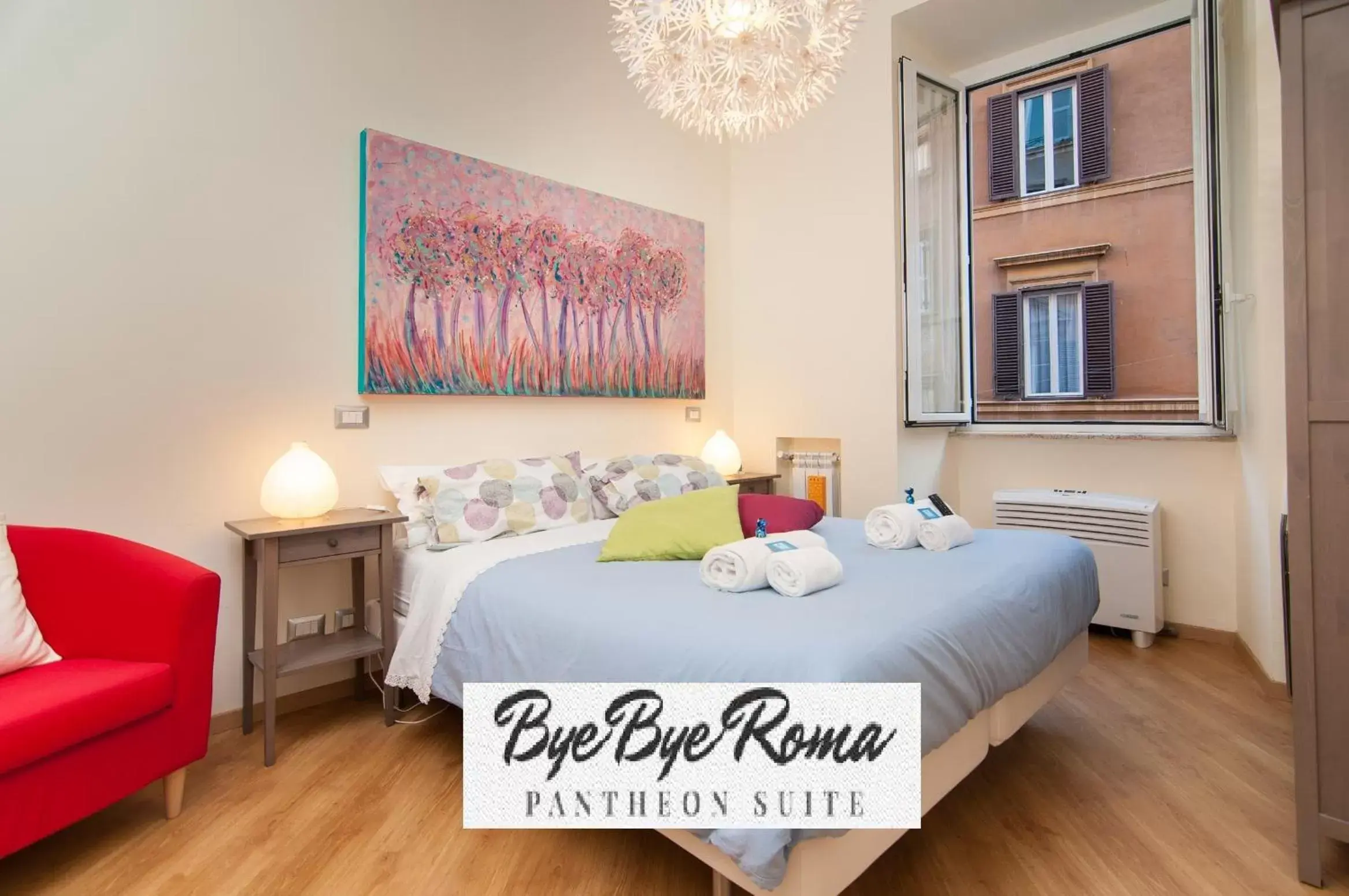 View (from property/room), Bed in Bye Bye Roma Pantheon Suite