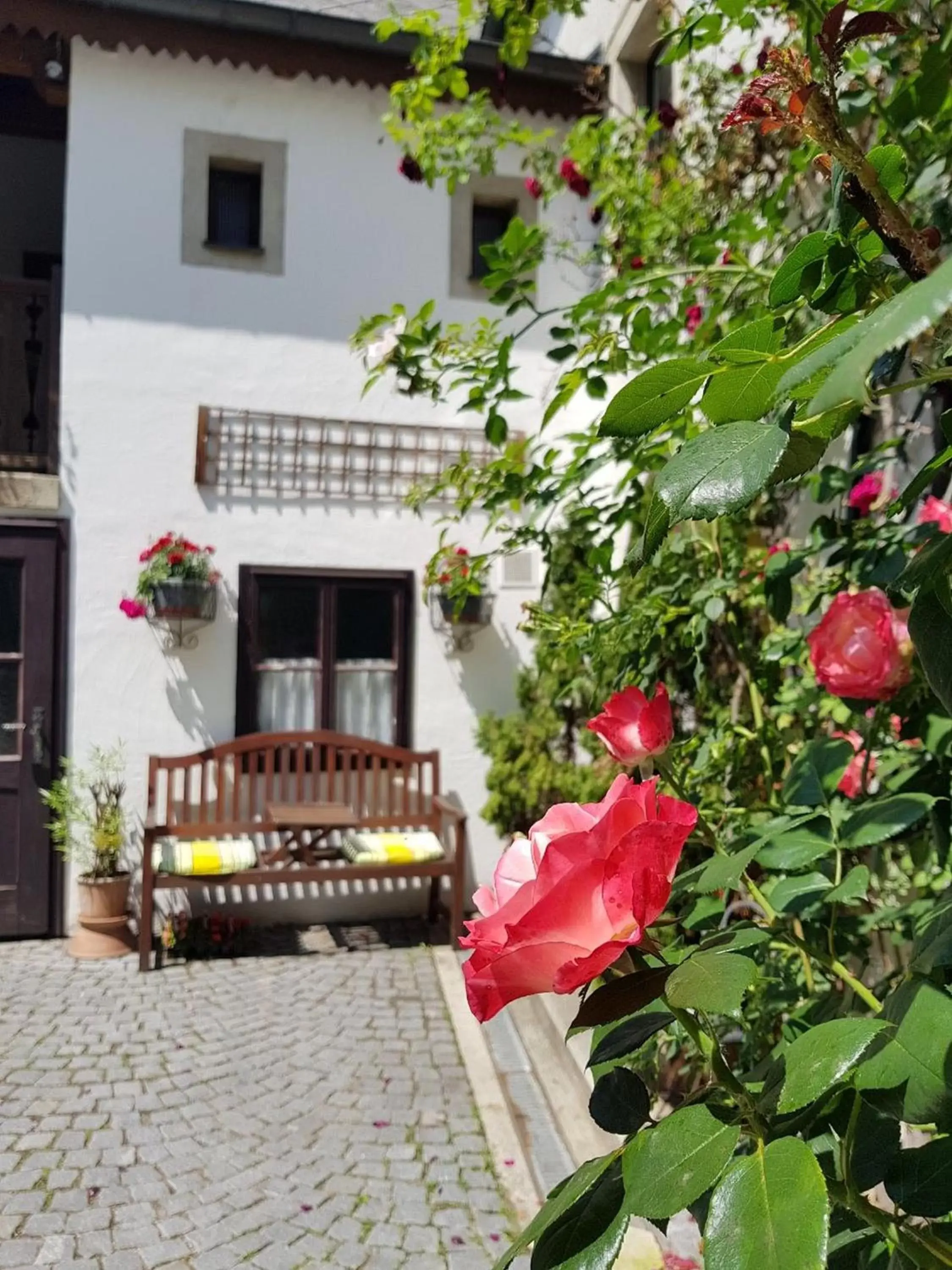 Patio, Property Building in Hotel Schrannenhof