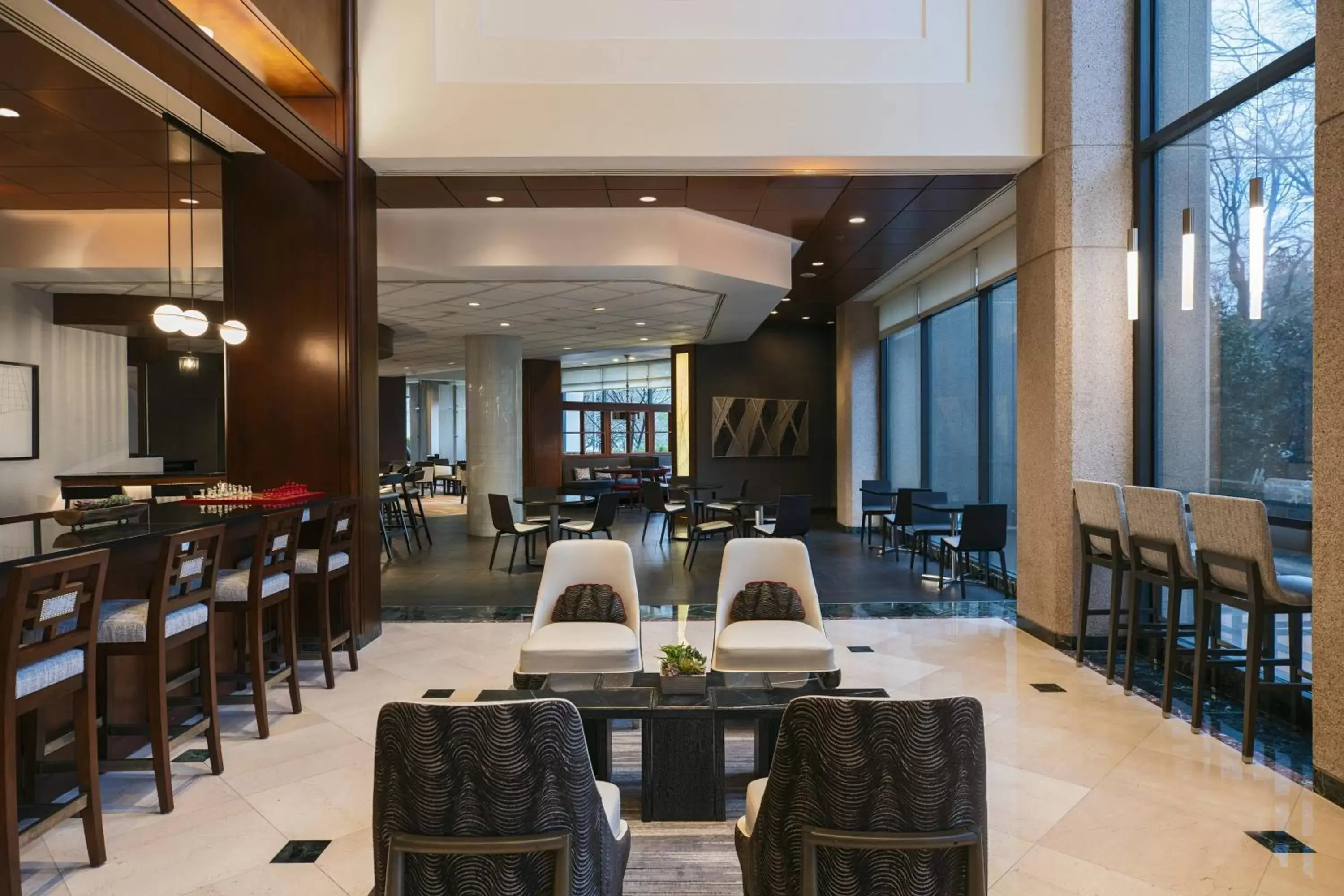 Lobby or reception, Restaurant/Places to Eat in Washington Dulles Marriott Suites