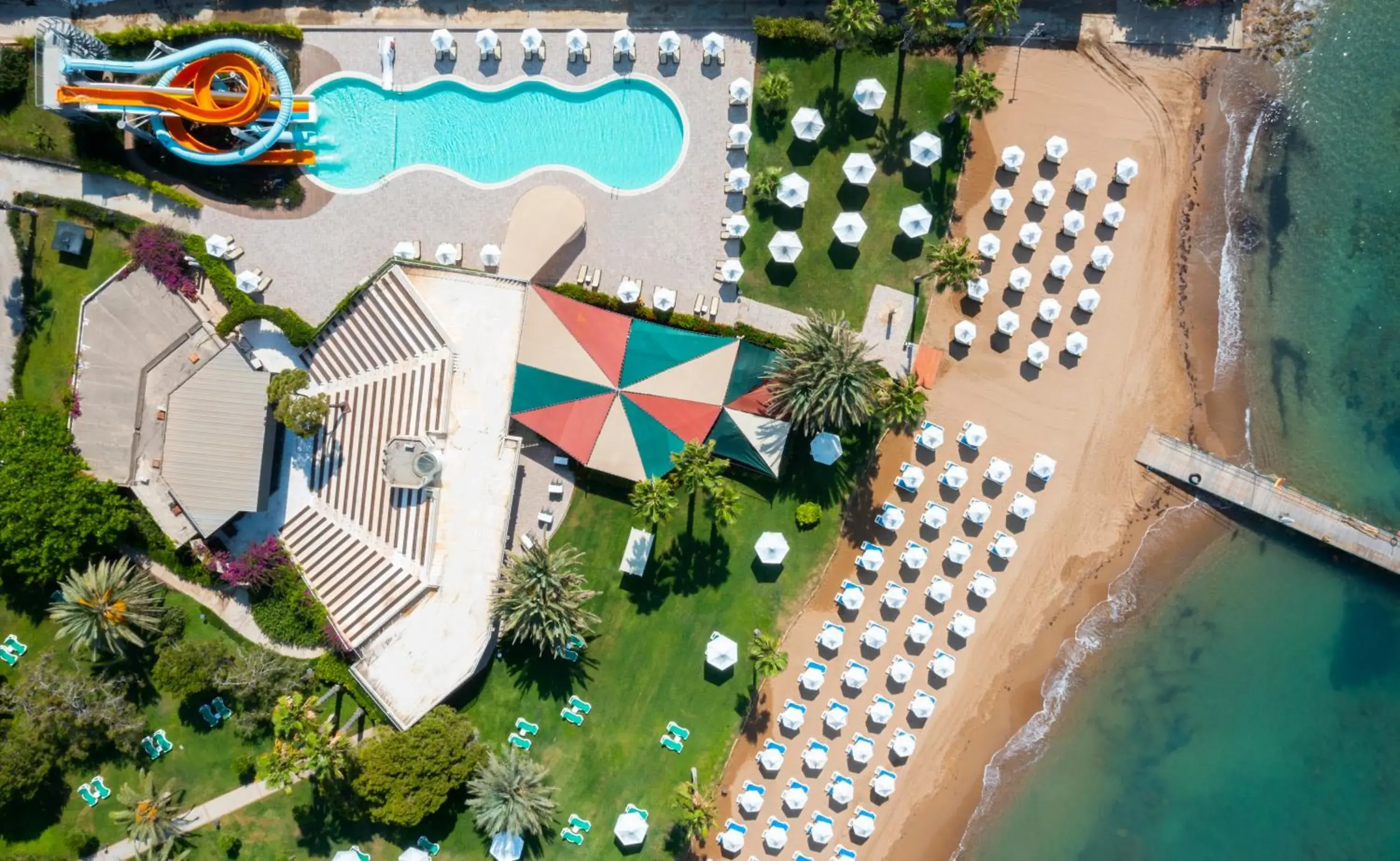Swimming pool, Bird's-eye View in Turquoise Hotel