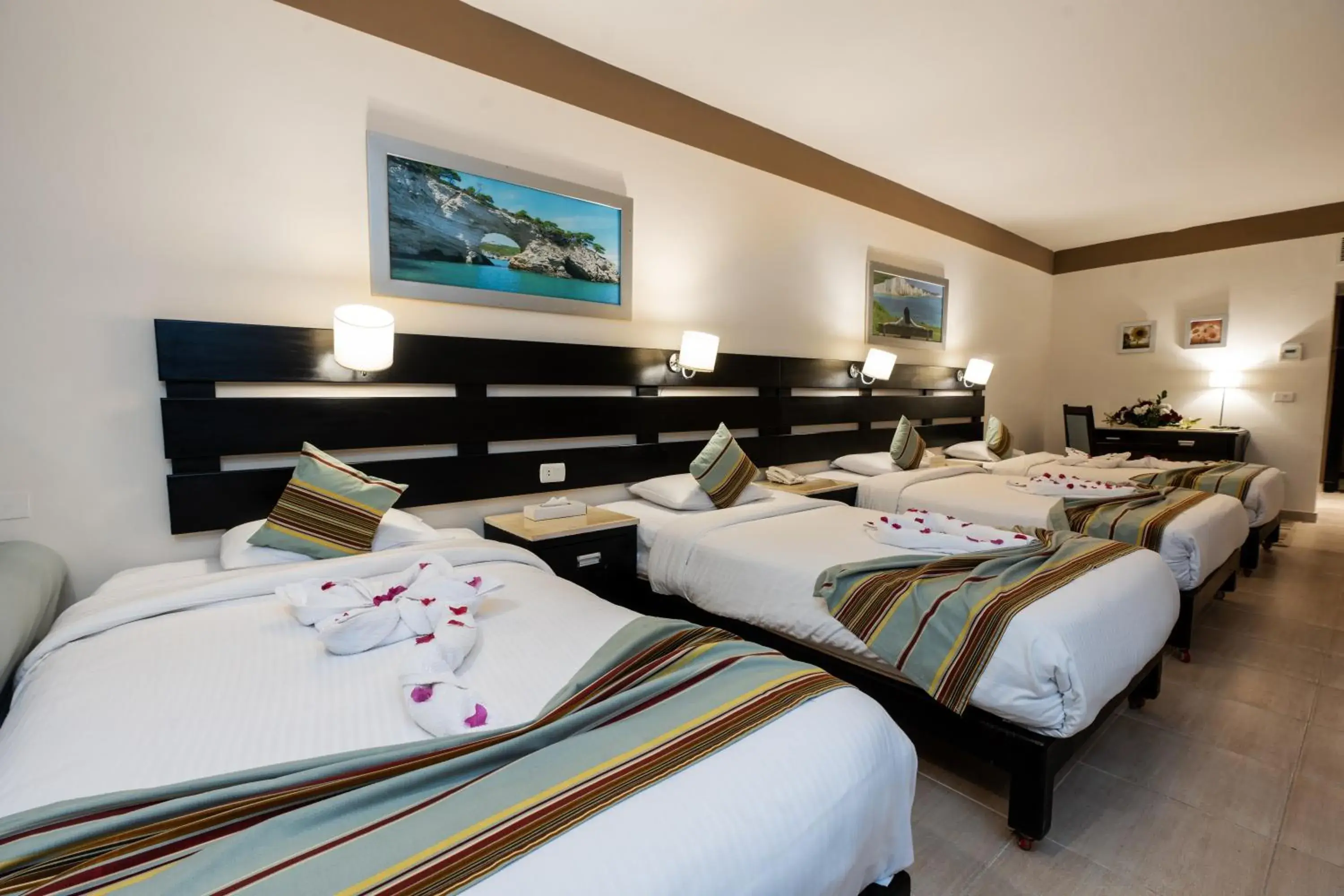 Bedroom, Bed in El Karma Beach Resort & Aqua Park - Hurghada