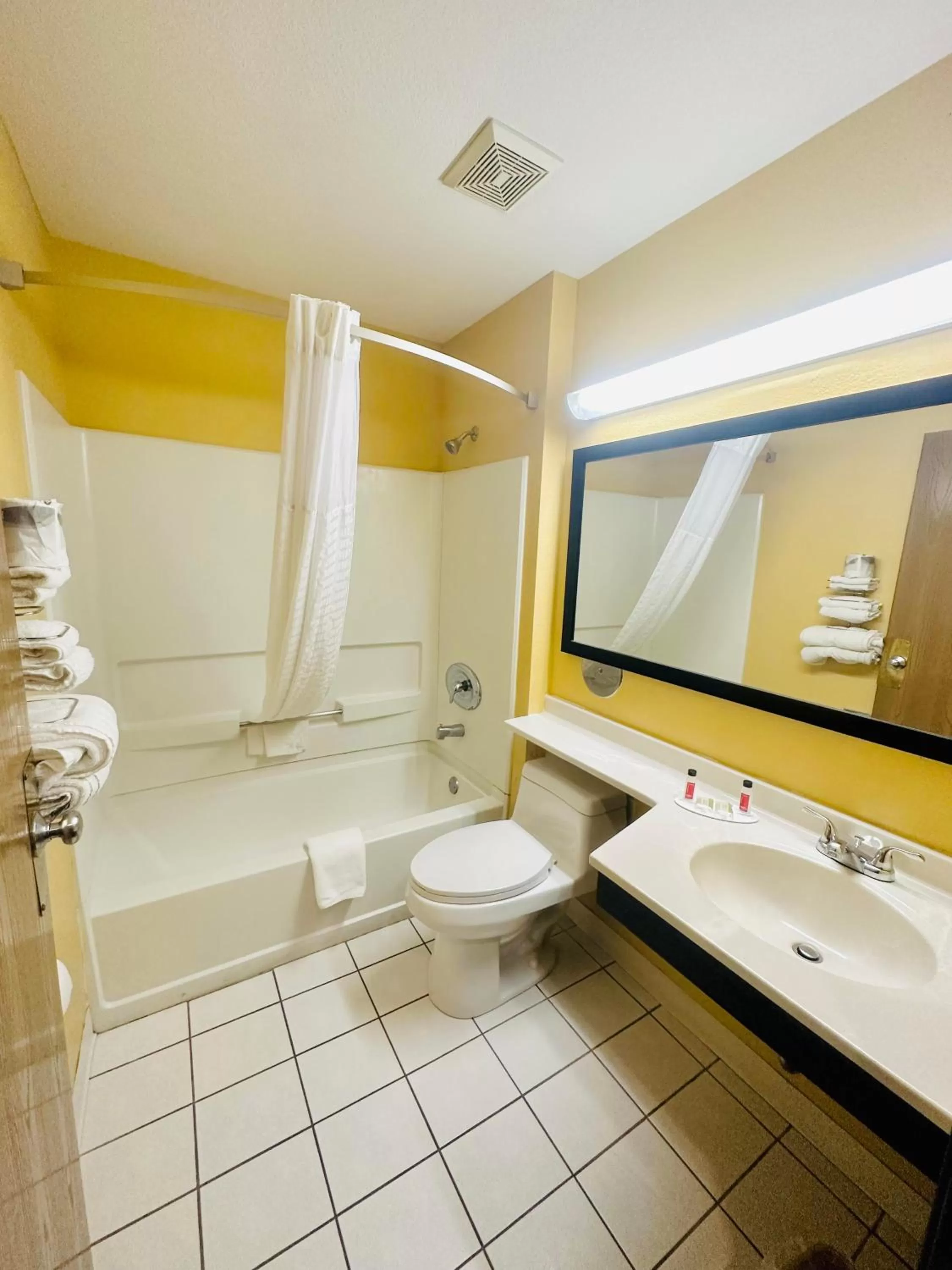 Bathroom in Super 8 by Wyndham Warrenton