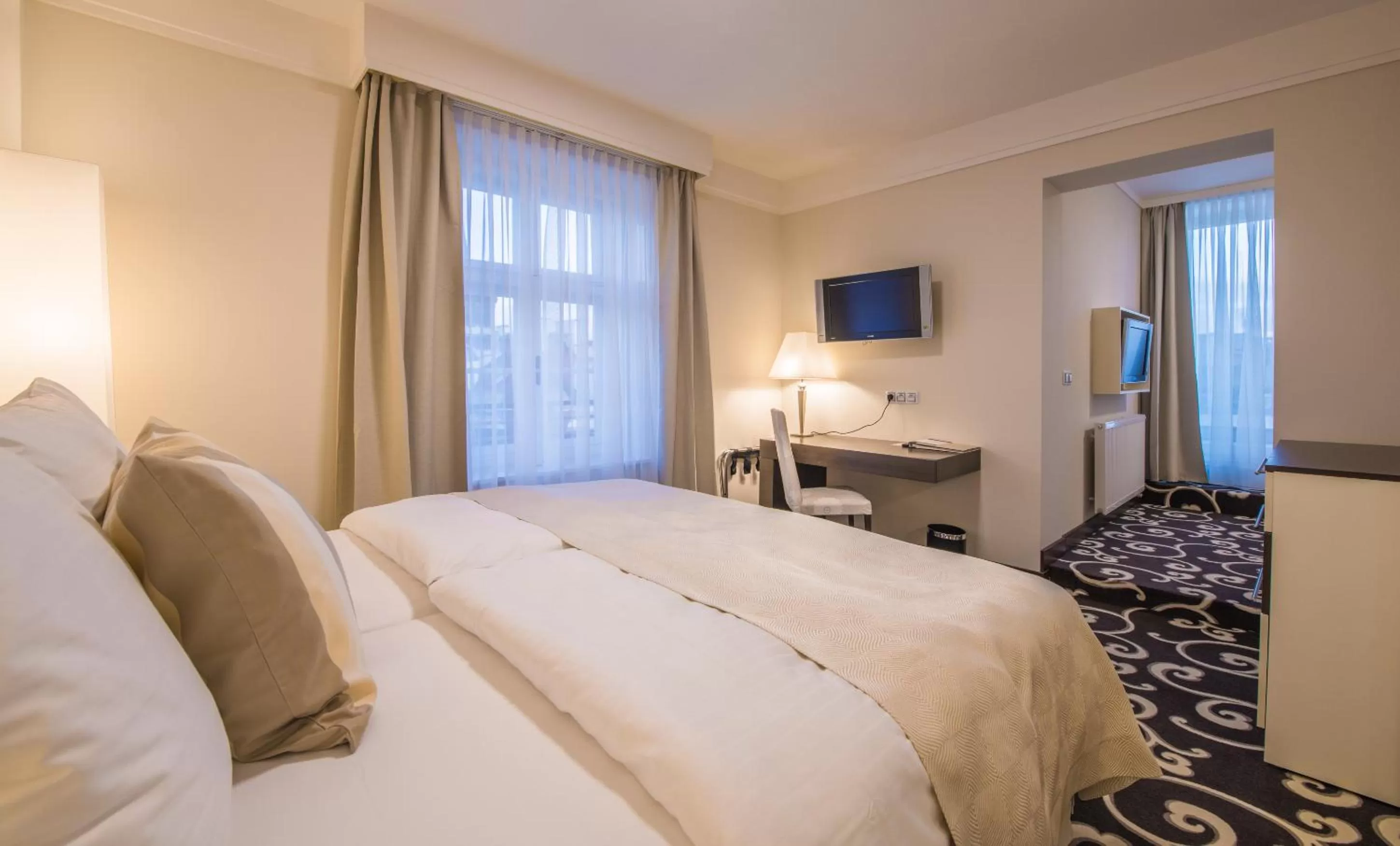 Bedroom, Bed in Grand Hotel Bohemia