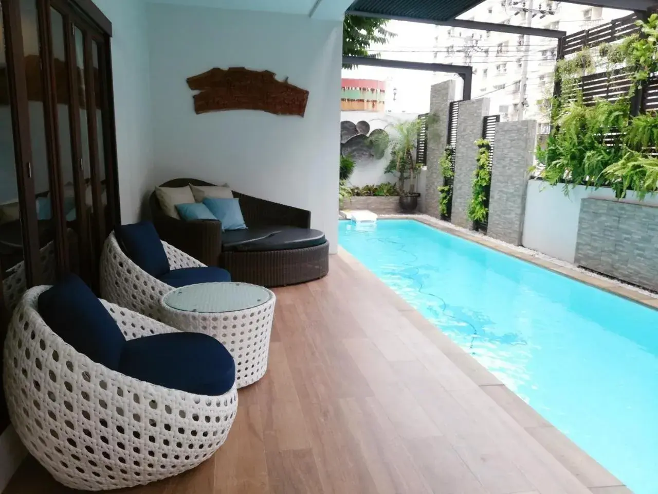 Patio, Swimming Pool in Yotaka Boutique Hotel Bangkok