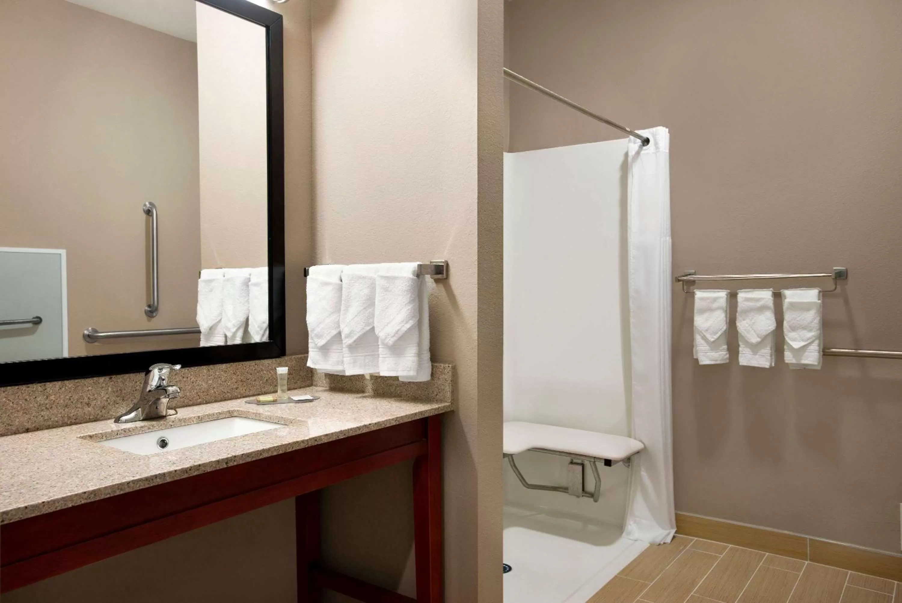 Bathroom in Super 8 by Wyndham Hershey Chocolate Avenue