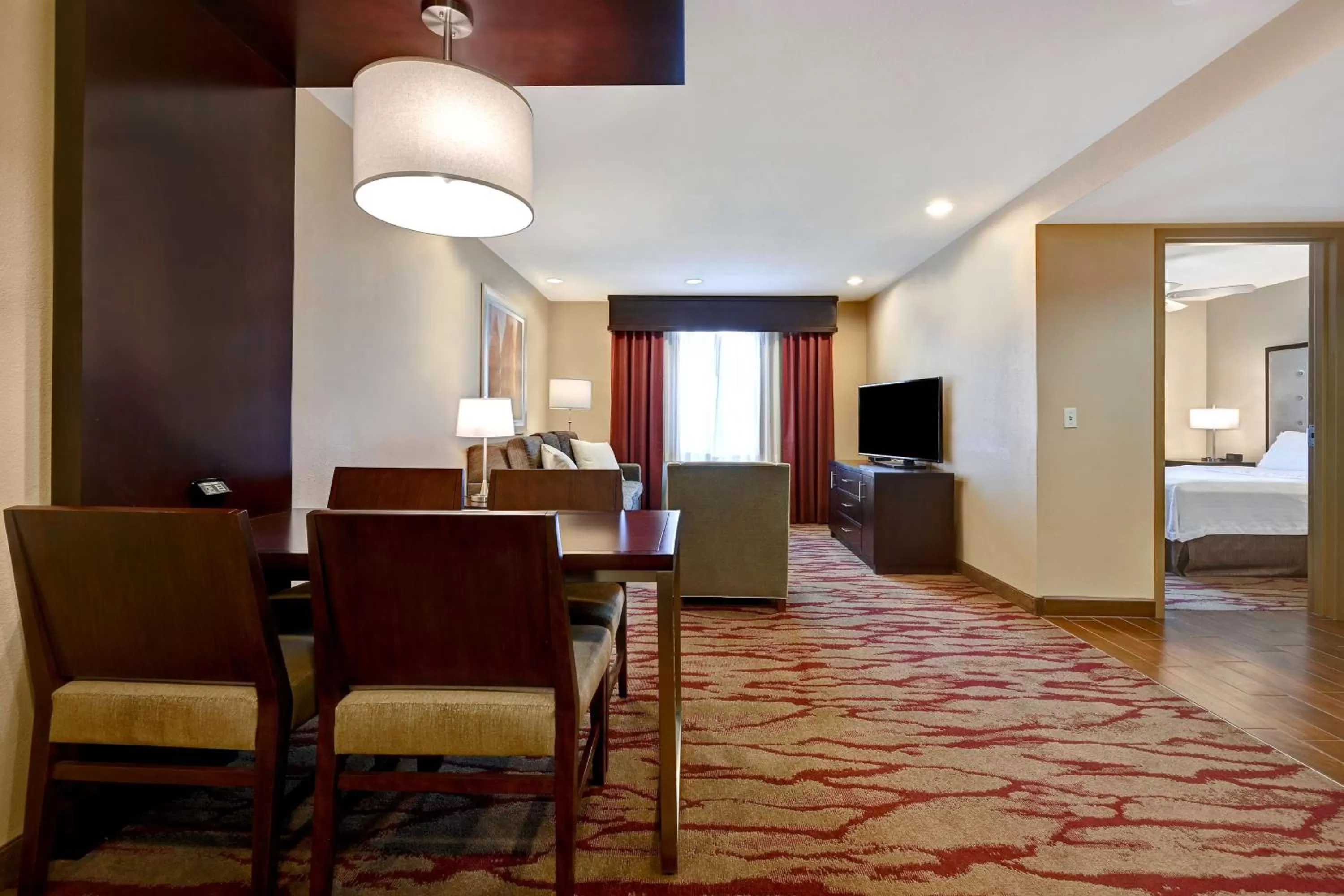 Living room, Bed in Homewood Suites by Hilton Albuquerque Airport