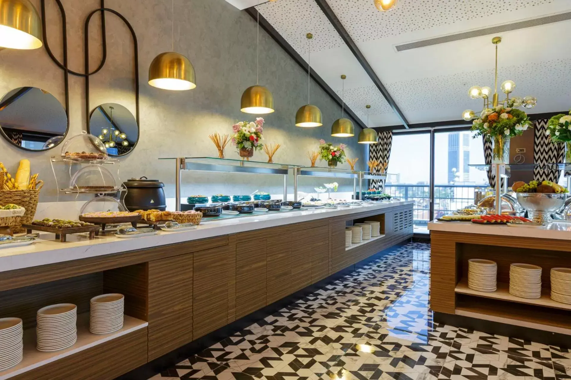 Buffet breakfast in Ramada Encore by Wyndham Istanbul Sisli Buffet breakfast in Ramada Encore by Wyndham Istanbul Sisli