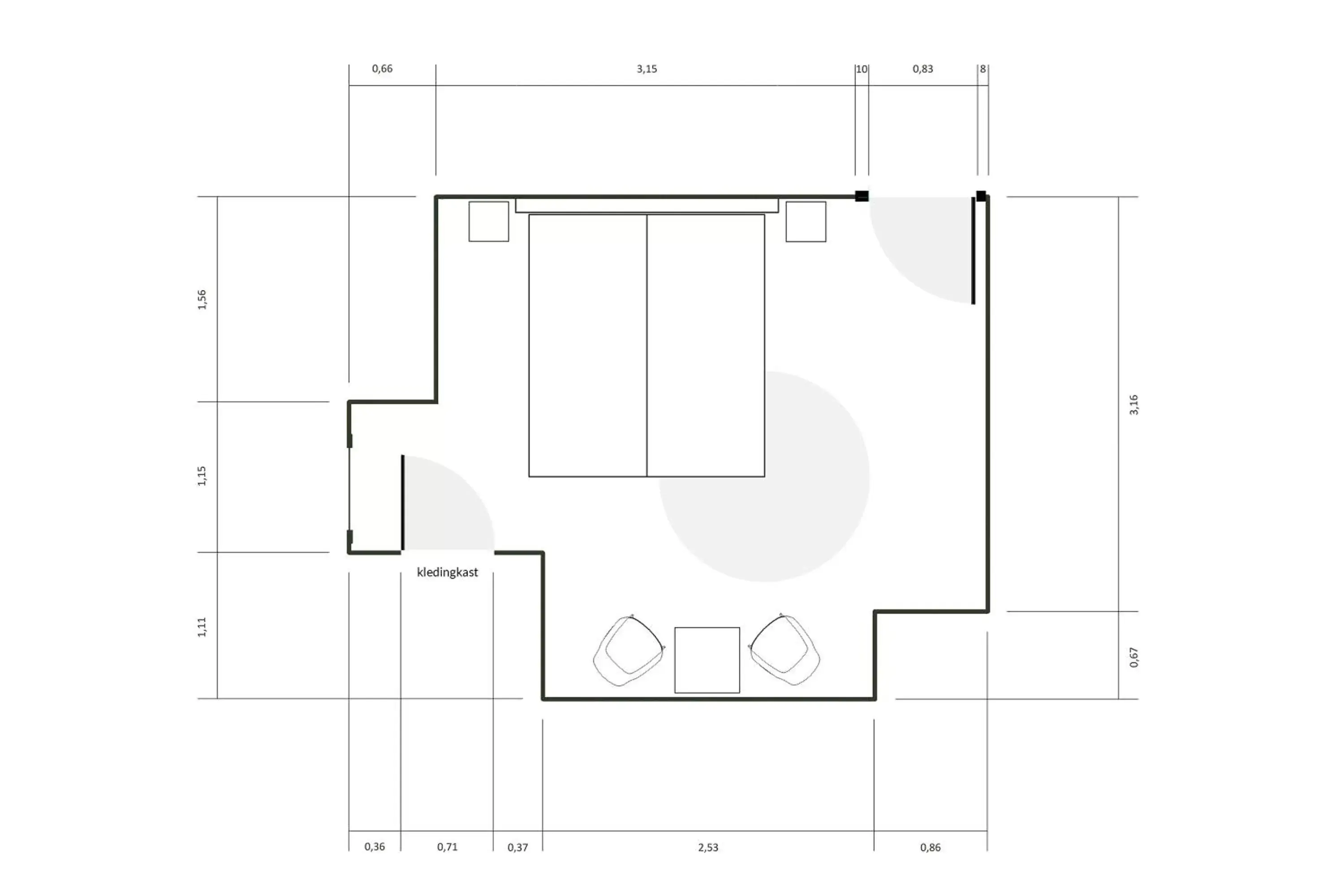 Floor Plan in Bed & Breakfast - Gallery 't Speelhuys