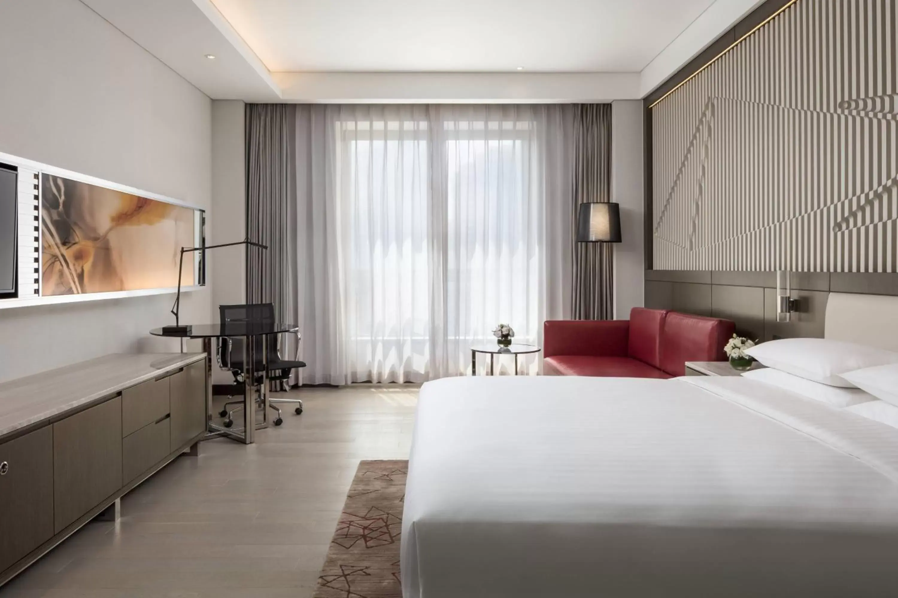 Bedroom, Bed in Courtyard by Marriott Tianjin Hongqiao