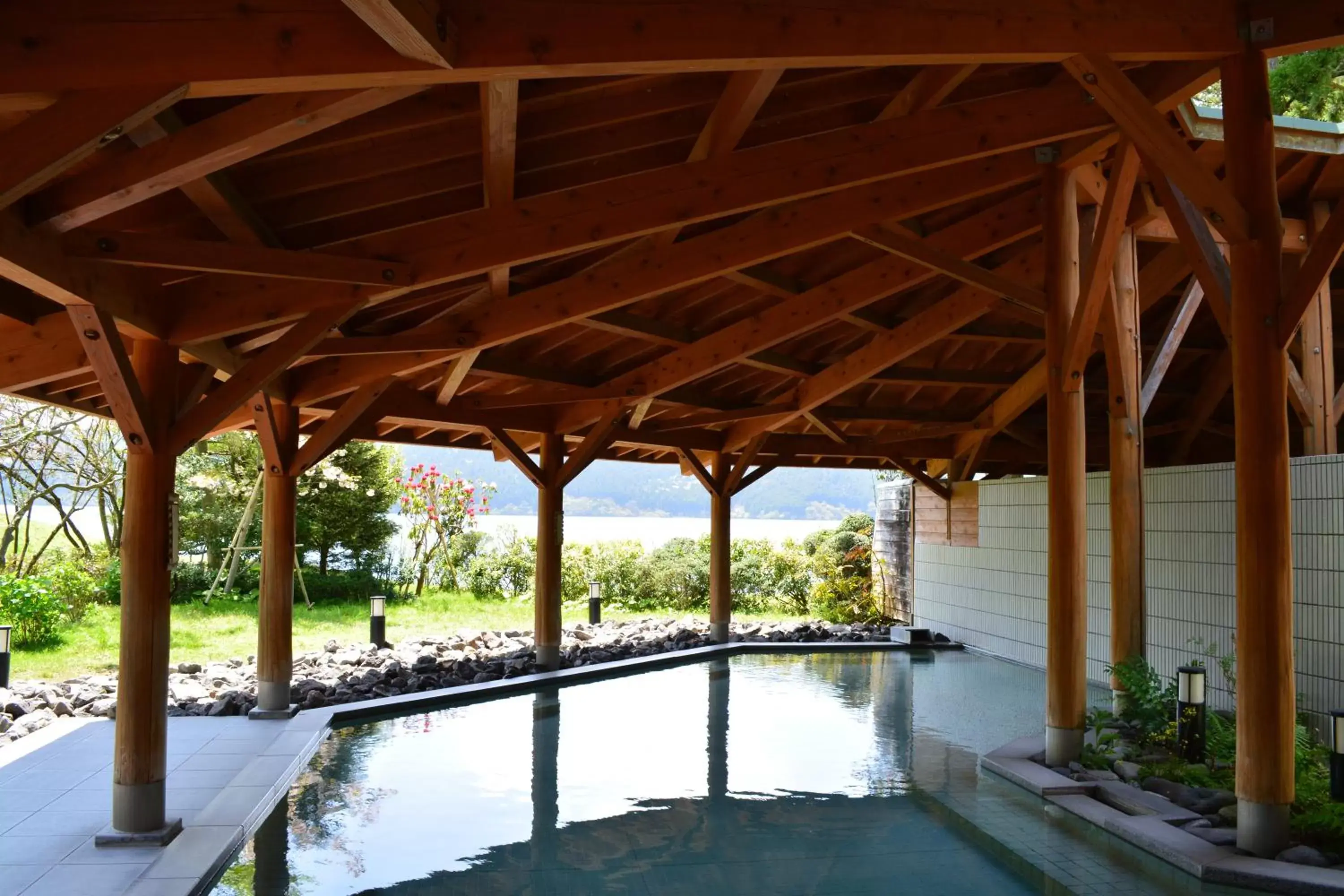 Hot Spring Bath, Swimming Pool in The Prince Hakone Lake Ashinoko