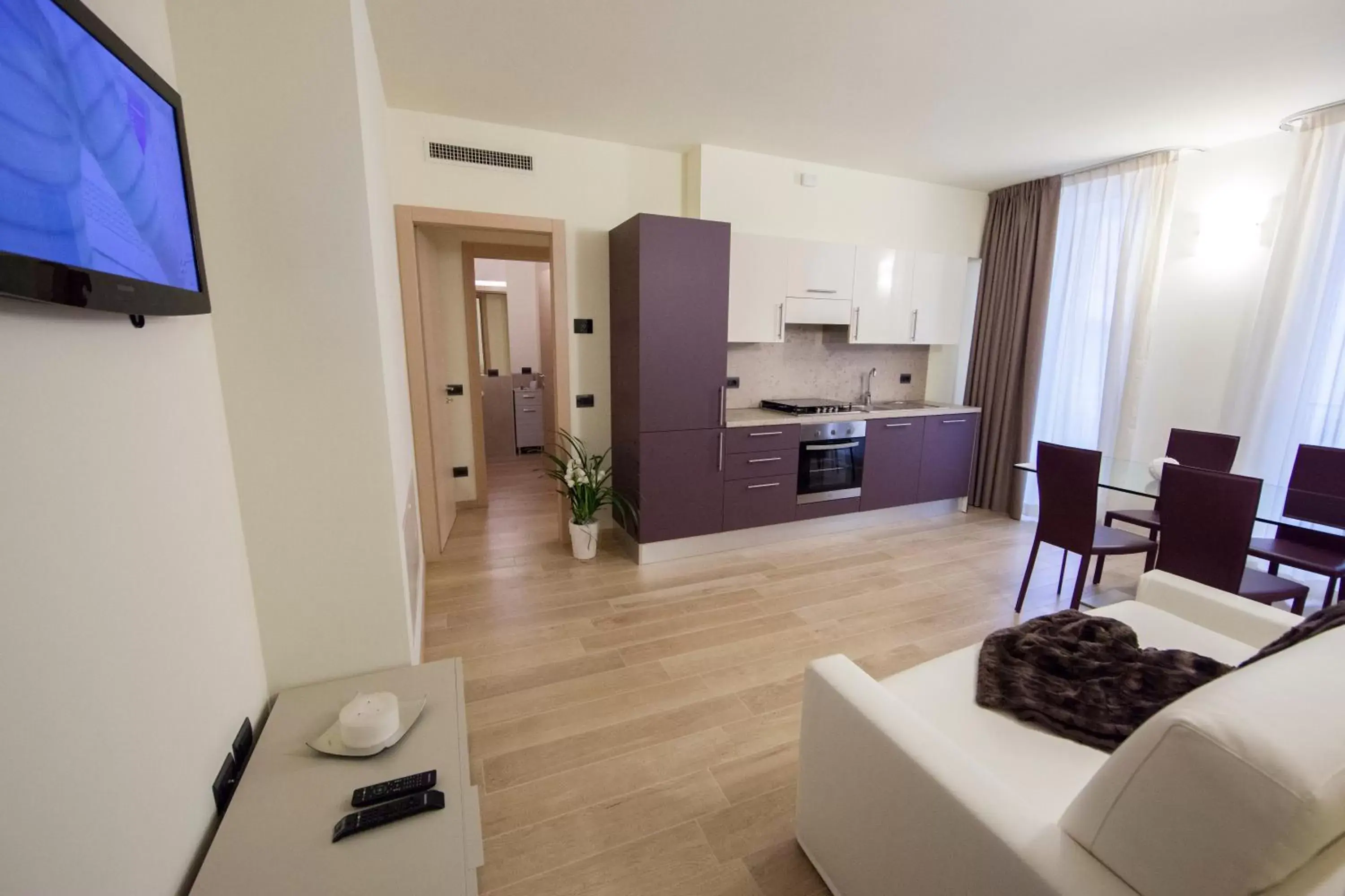 Living room, Kitchen/Kitchenette in Residenza Agnello D'Oro