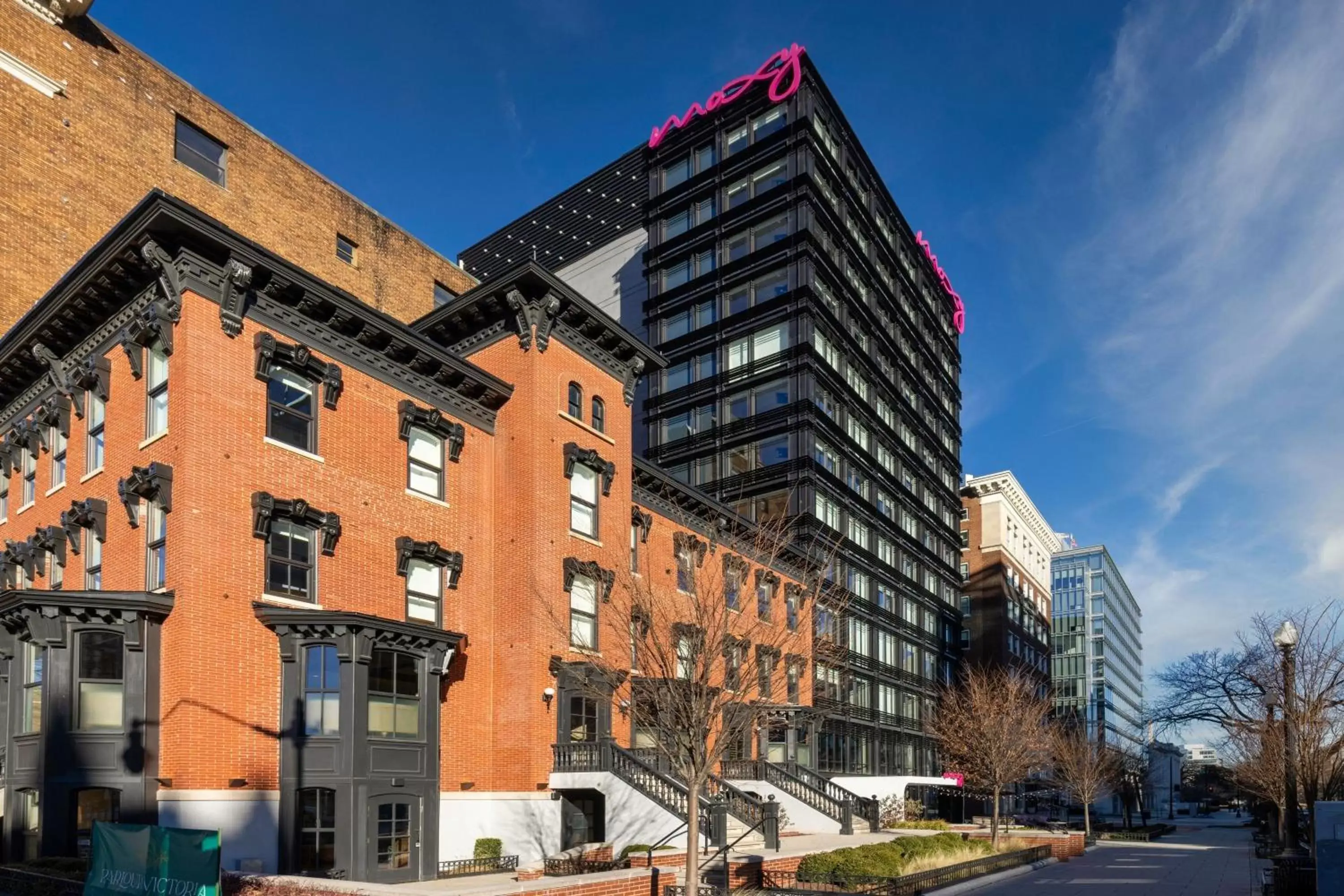 Property building, Winter in Moxy Washington, DC Downtown