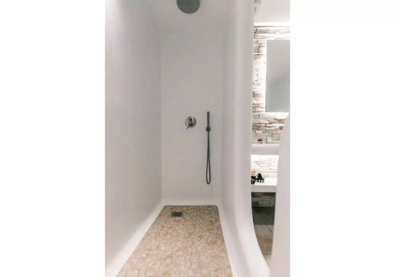 Shower in Arco Naxos Luxury Apartments