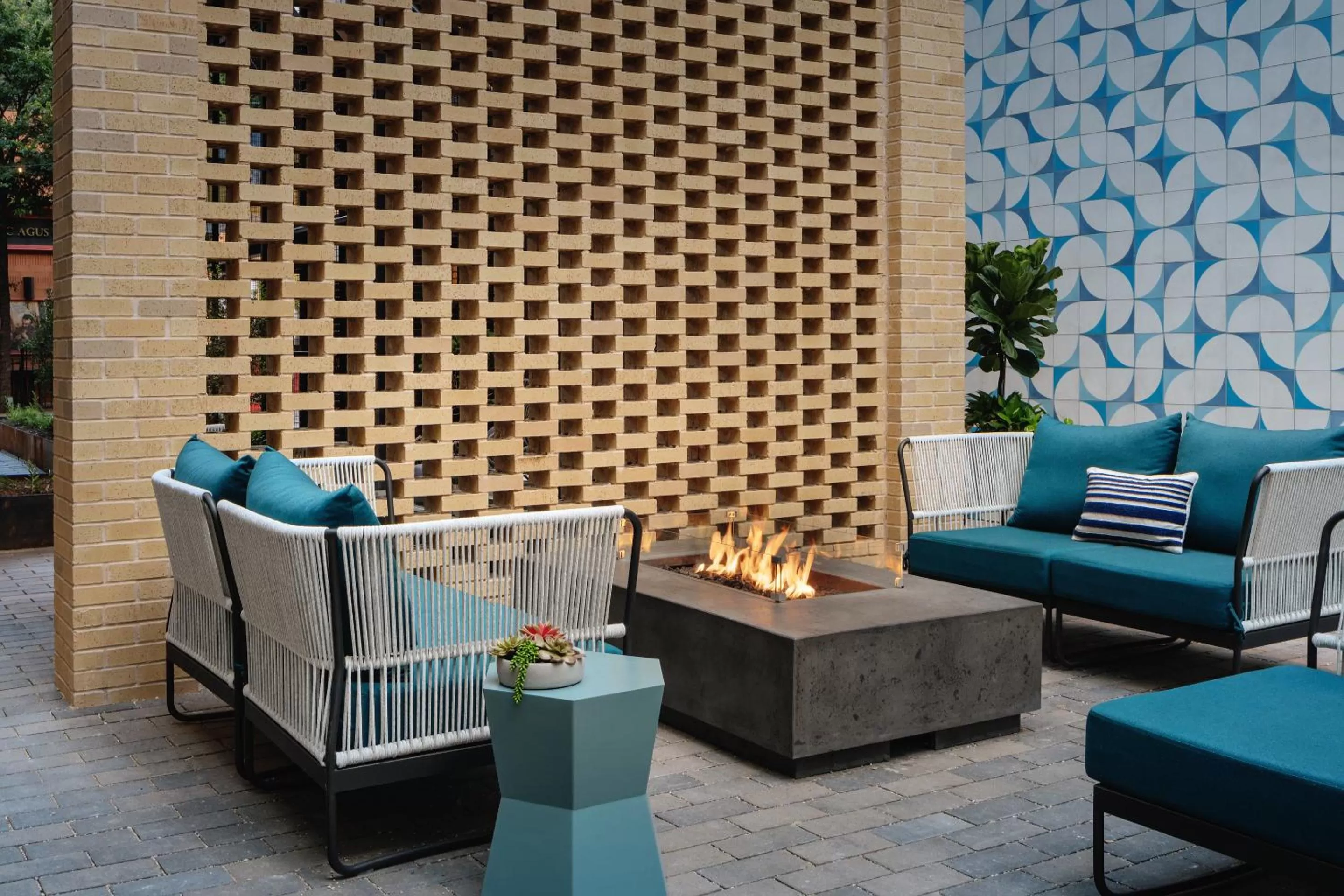Seating area in Origin Austin, a Wyndham Hotel