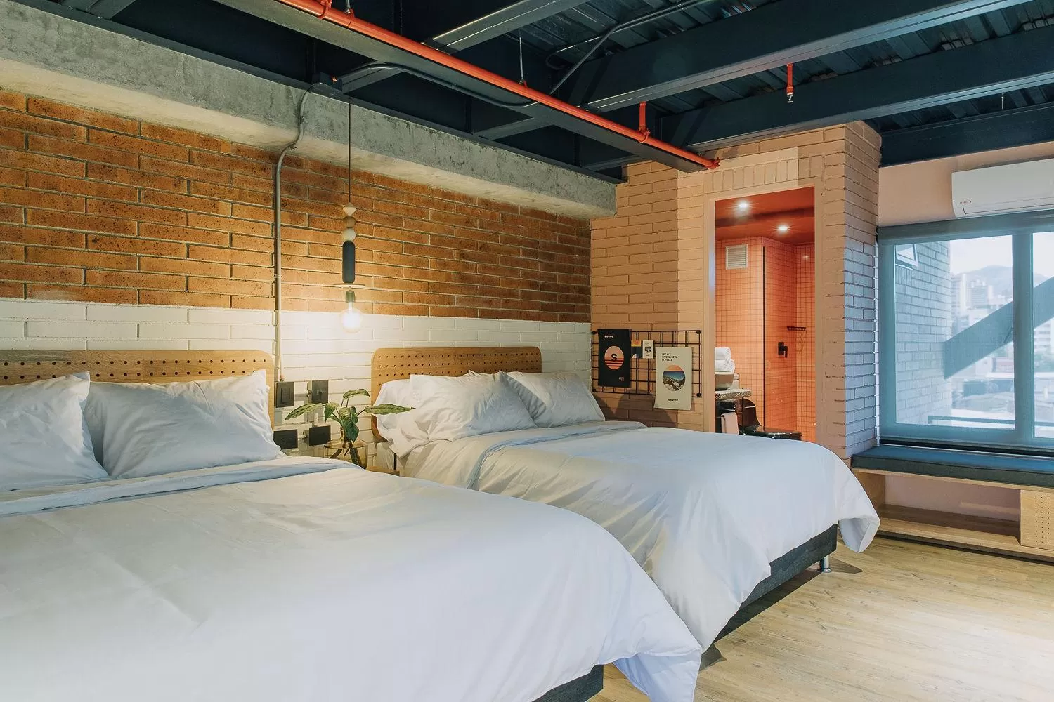 Bed in The Somos Beats Hotel & Rooftop