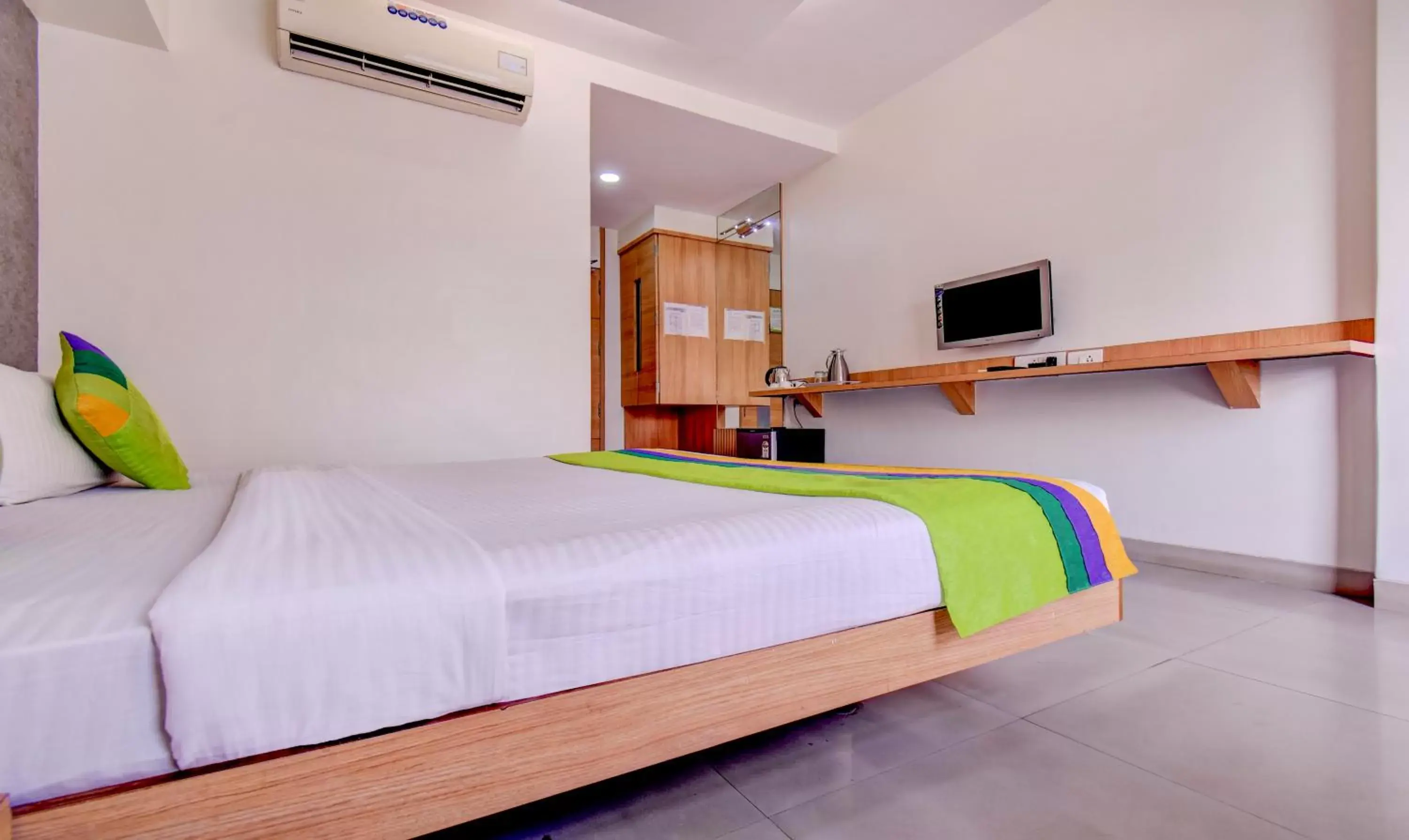 TV and multimedia, Bed in Treebo Trend Admiral Suites New Usmanpura