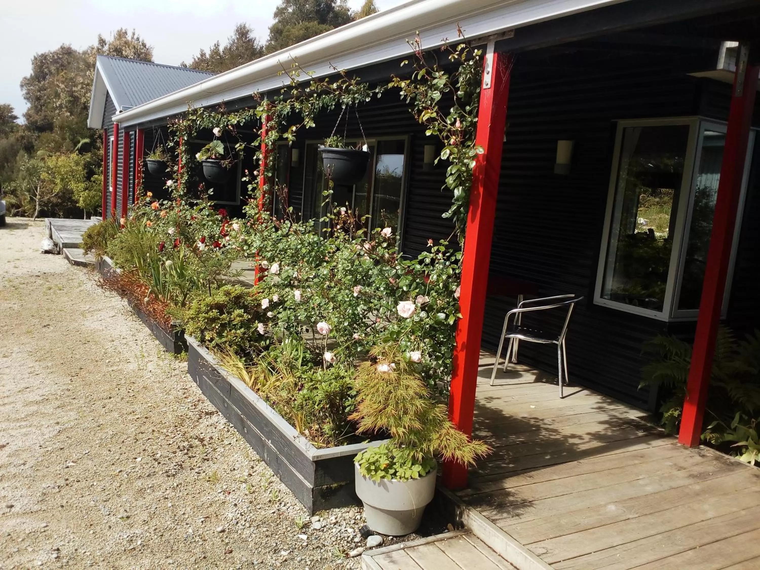 Patio in Mahinapua Retreat B&B