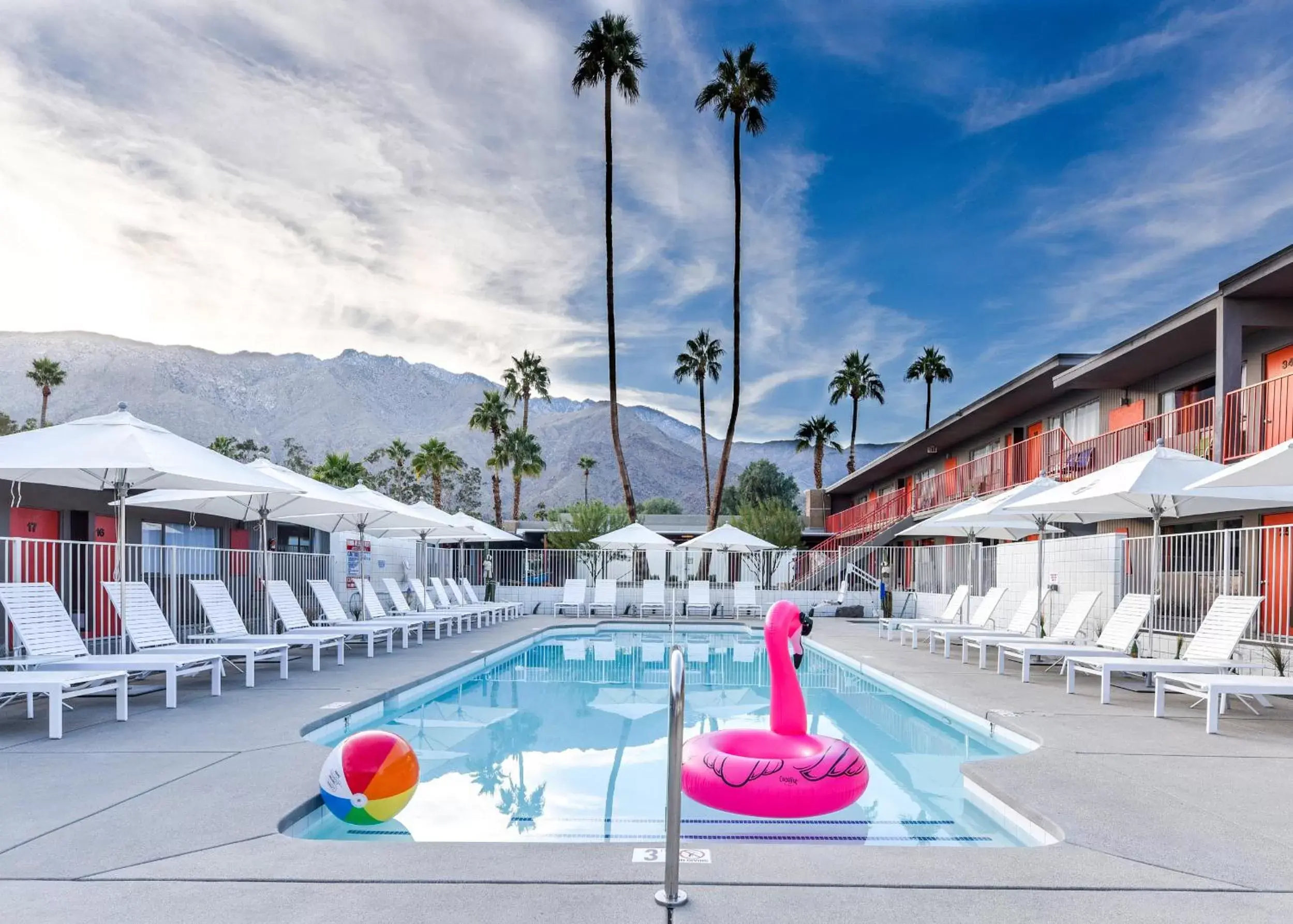 View (from property/room), Swimming Pool in The Skylark, a Palm Springs Hotel