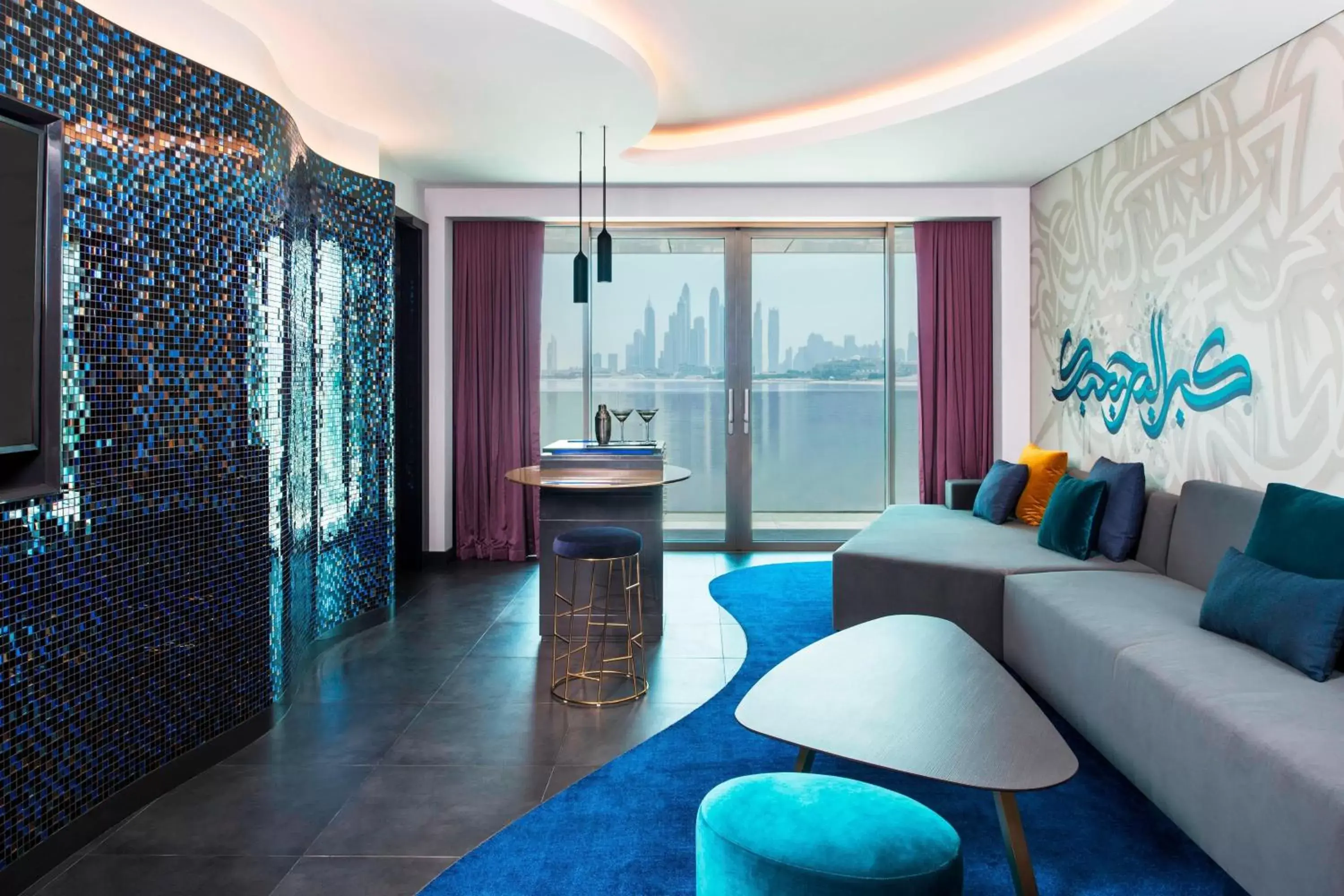 Living room, Seating Area in W Dubai - The Palm