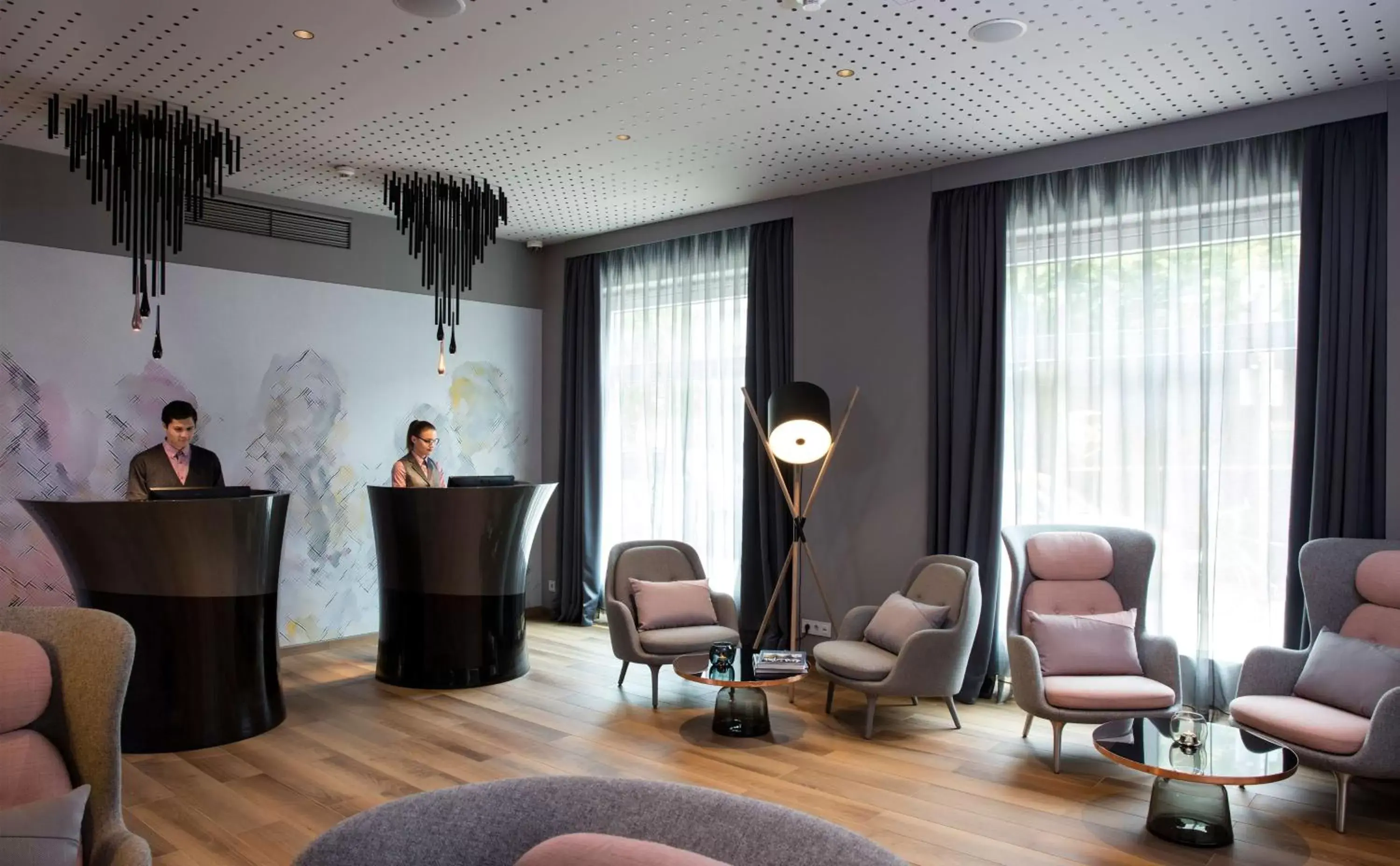 Lobby or reception in art'otel berlin mitte, Powered by Radisson Hotels Lobby or reception in art'otel berlin mitte, Powered by Radisson Hotels