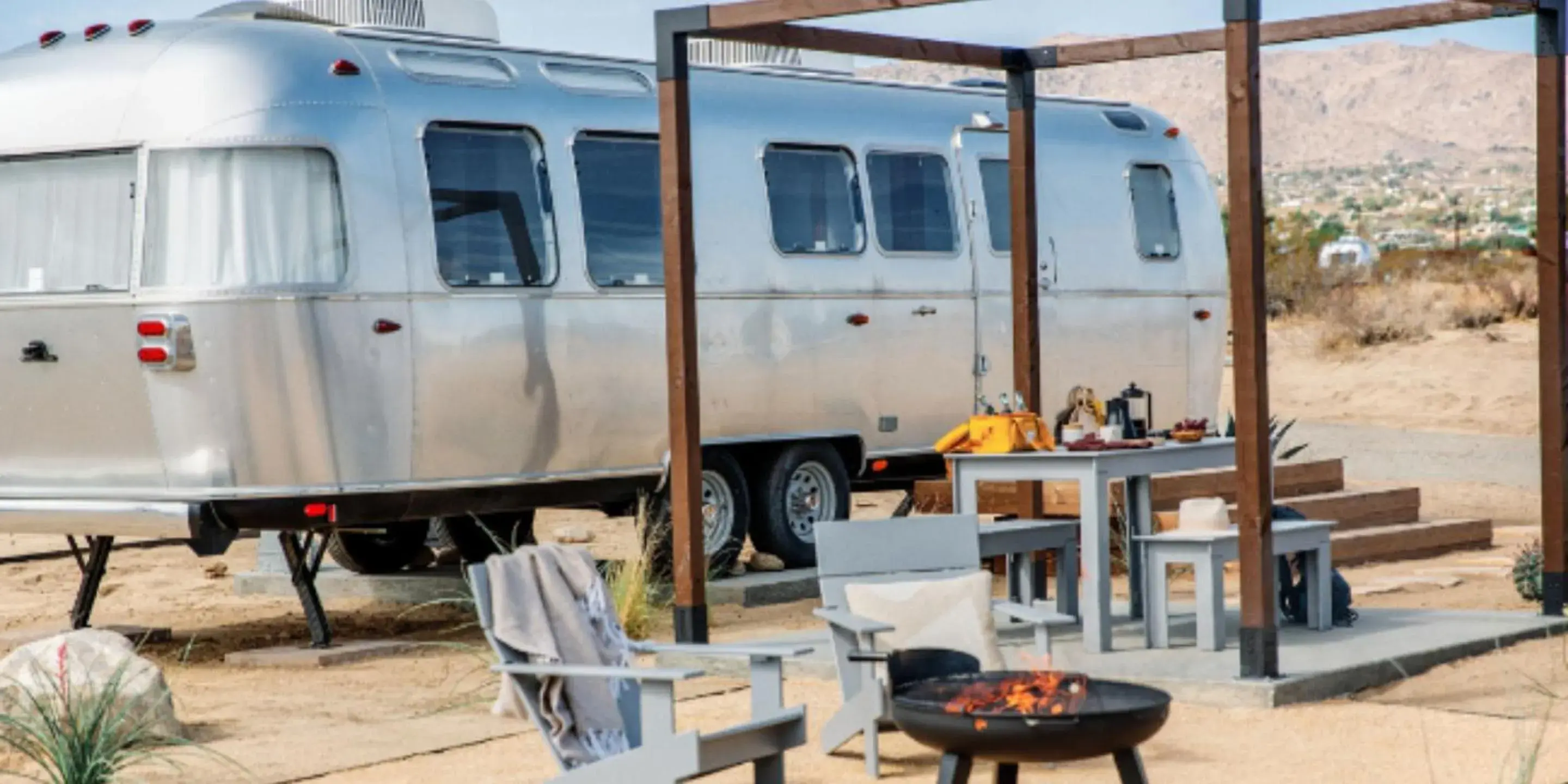 Patio, Property Building in AutoCamp Joshua Tree