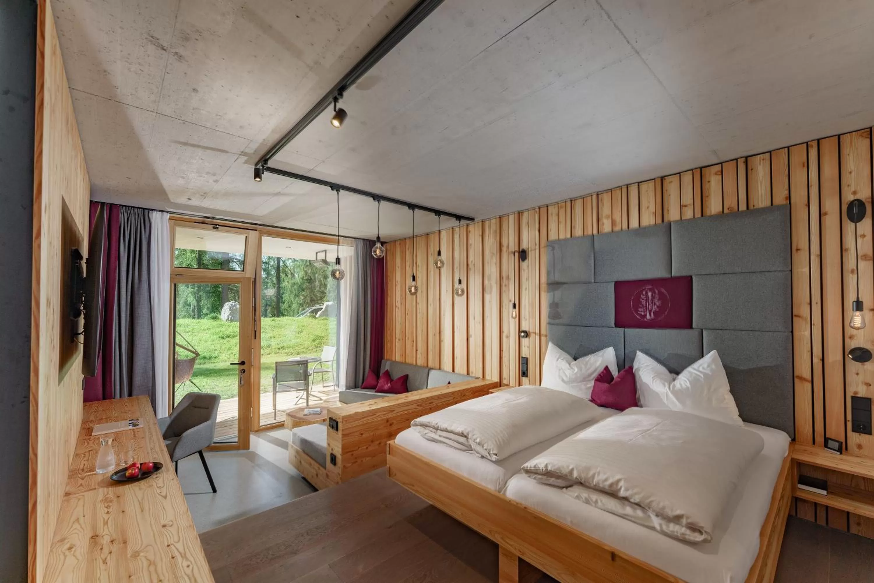 Photo of the whole room, Bed in Naturhotel Lärchenhof