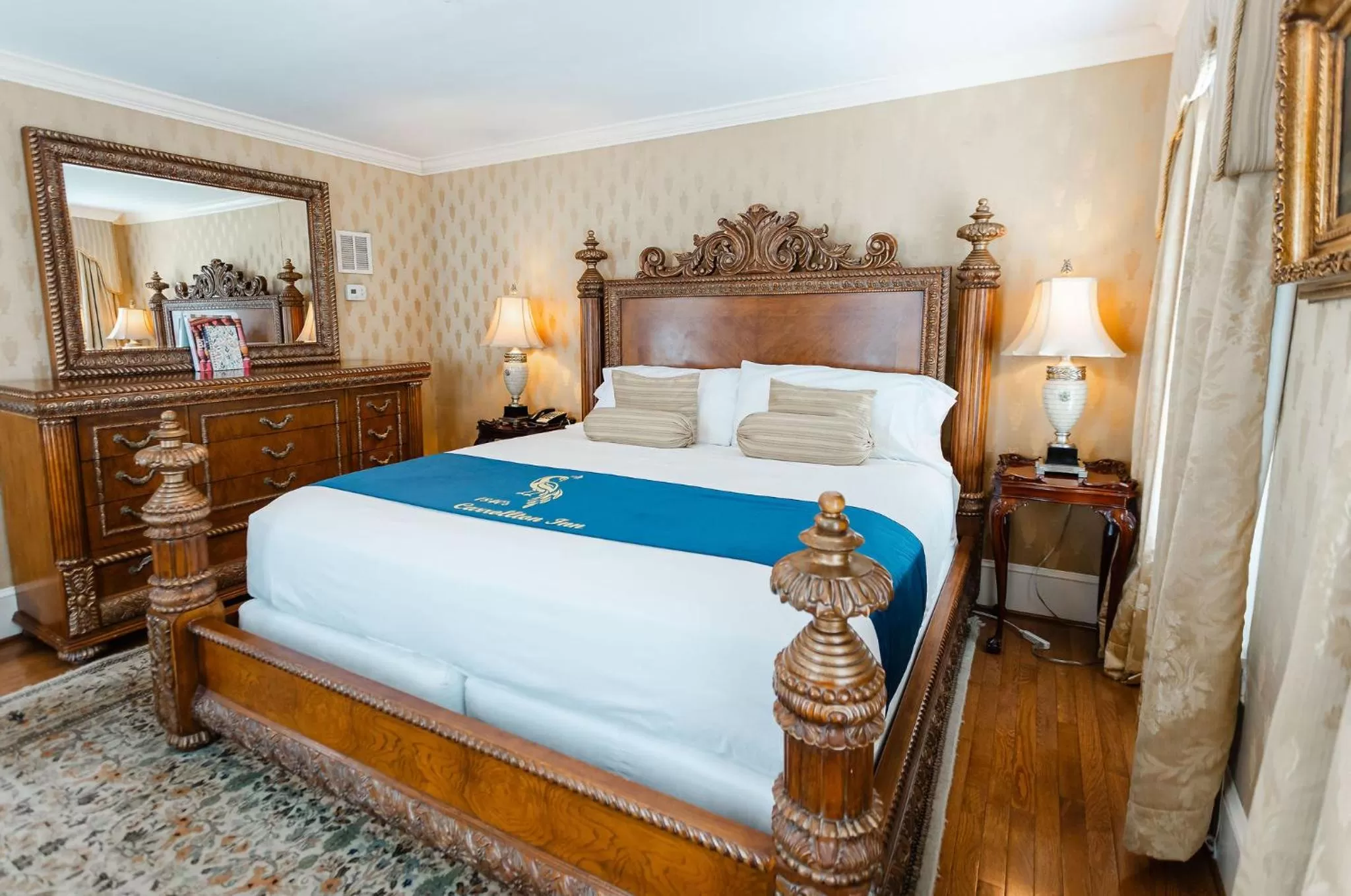 Bed in 1840s Carrollton Inn