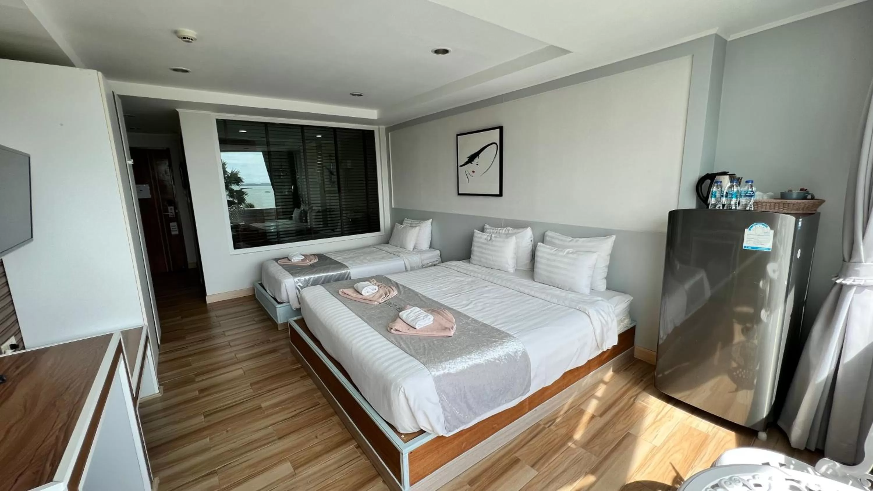 Bed in The Beach Front Resort, Pattaya