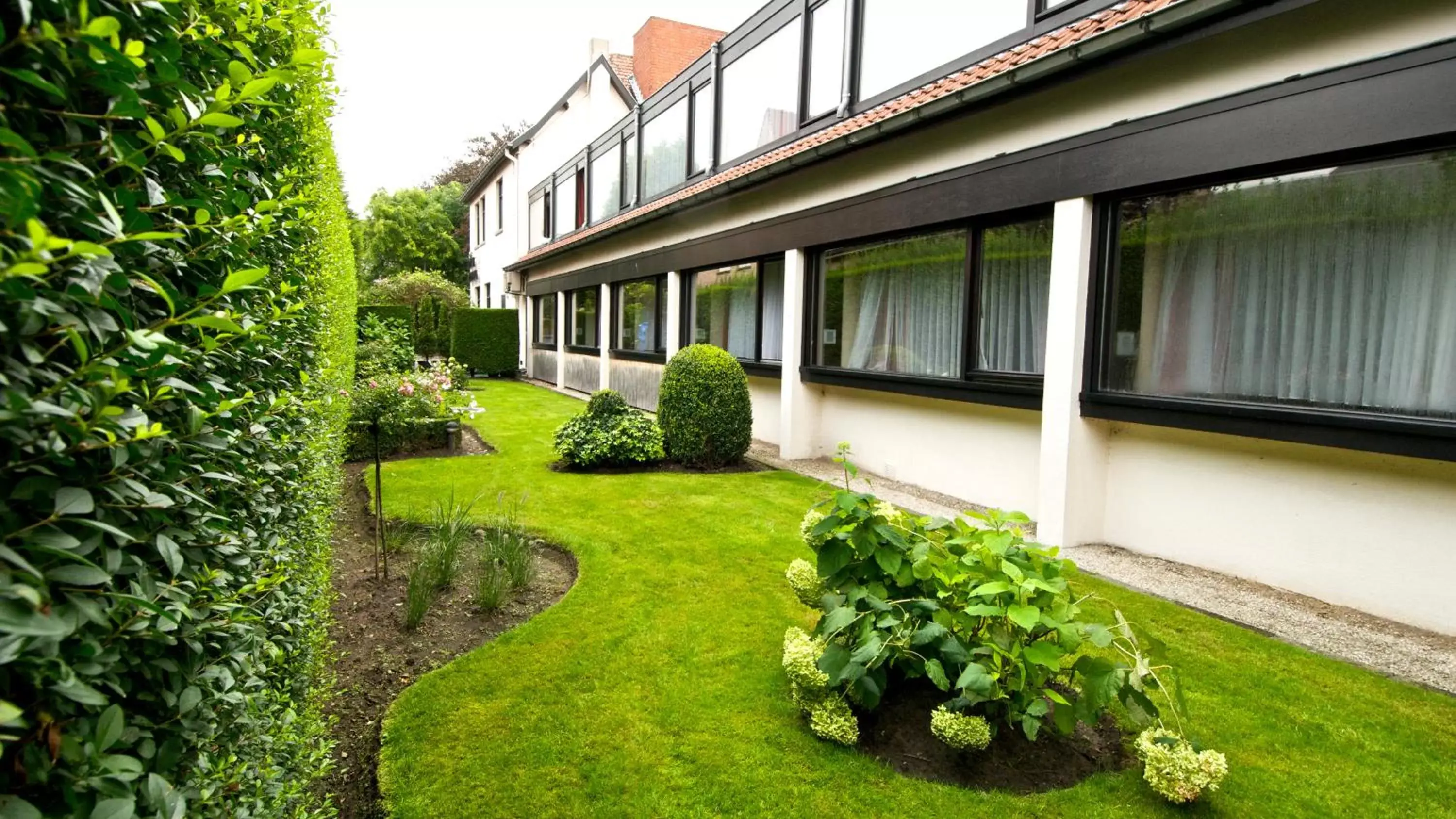 Garden in Hotel Olympia in Bruges