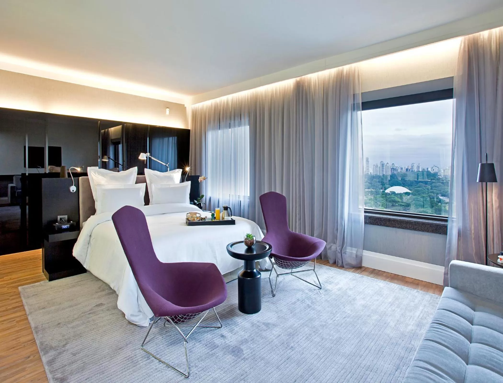 View (from property/room), Bed in Pullman Sao Paulo Ibirapuera