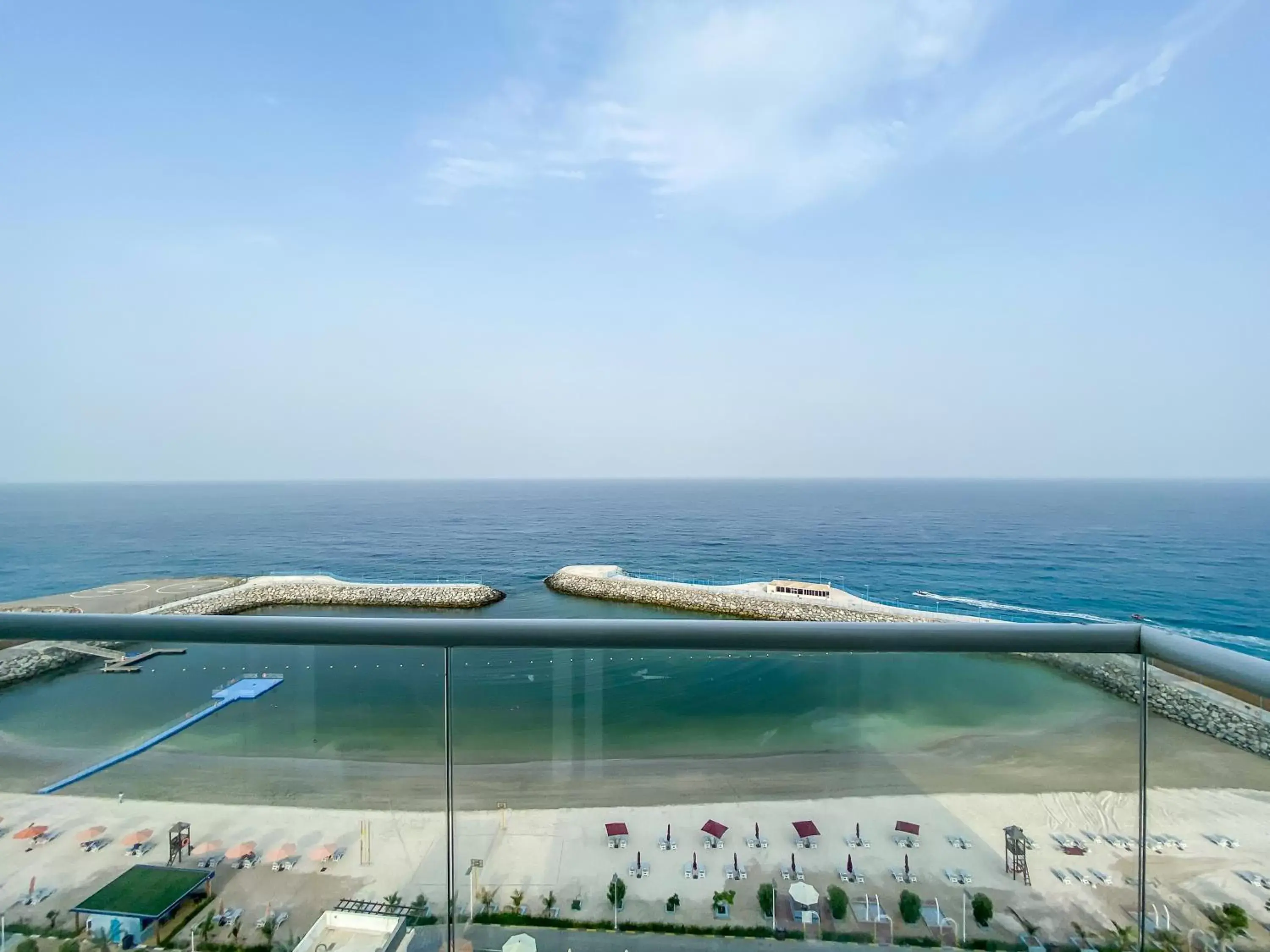Balcony/Terrace, Sea View in Mirage Bab Al Bahr Beach Hotel