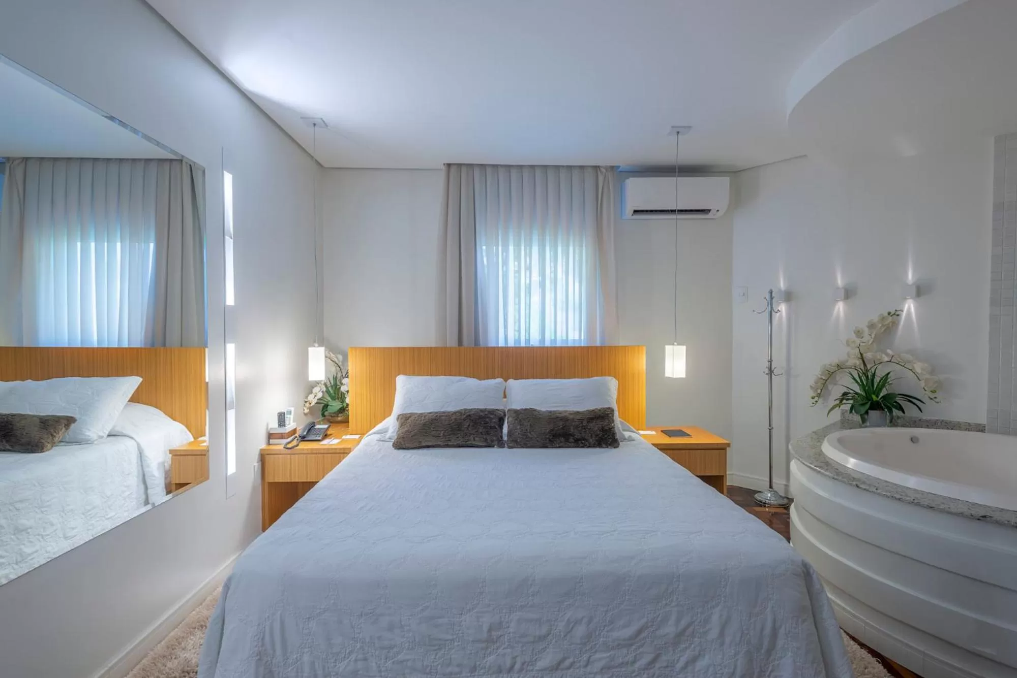 Bed in Hotel Glória Blumenau