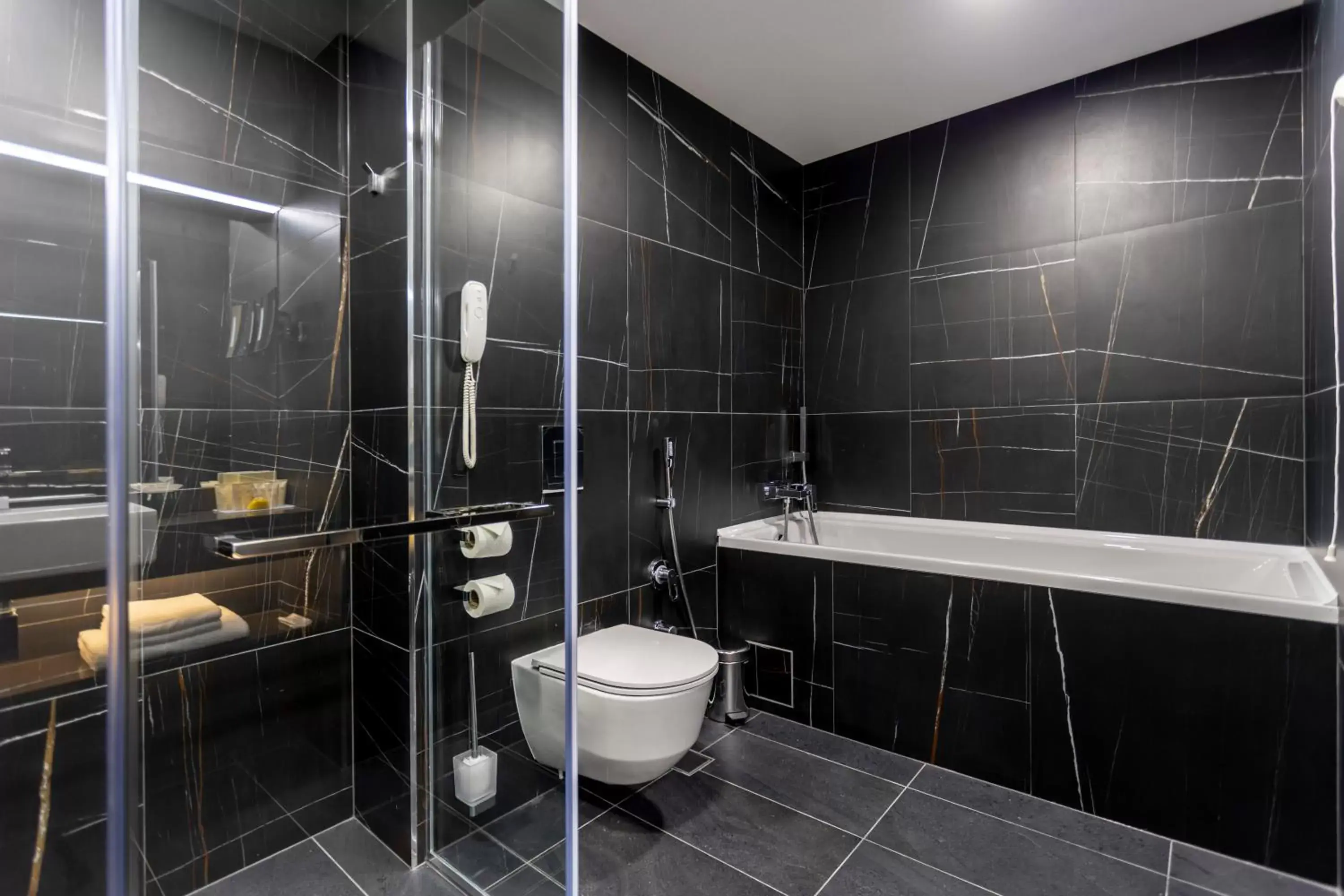 Shower, Bathroom in Hotel Bulgaria