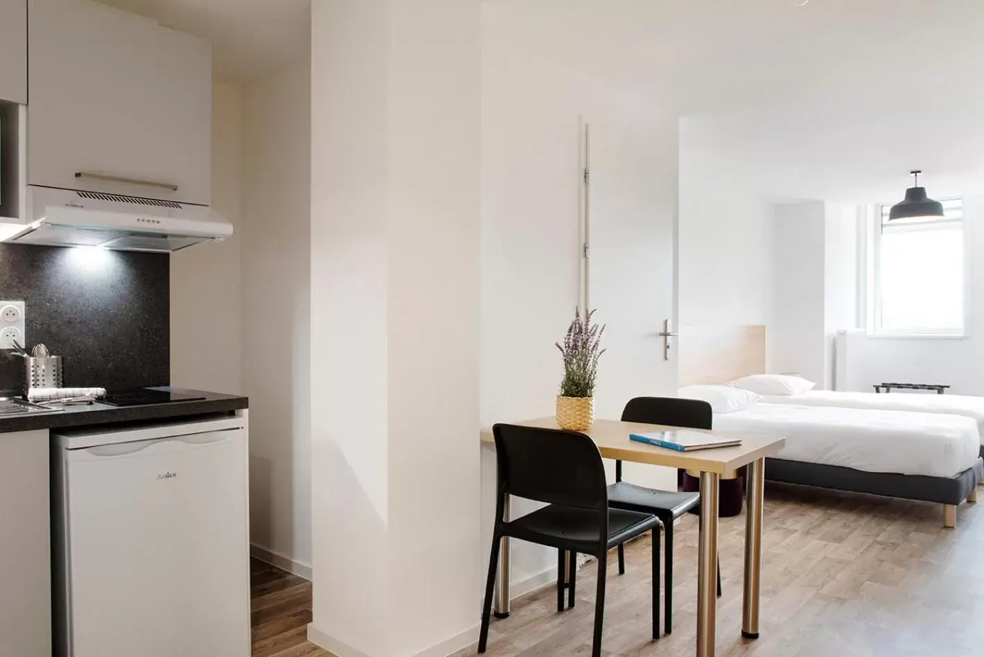 Kitchen or kitchenette, Dining Area in Résidence La Canopée