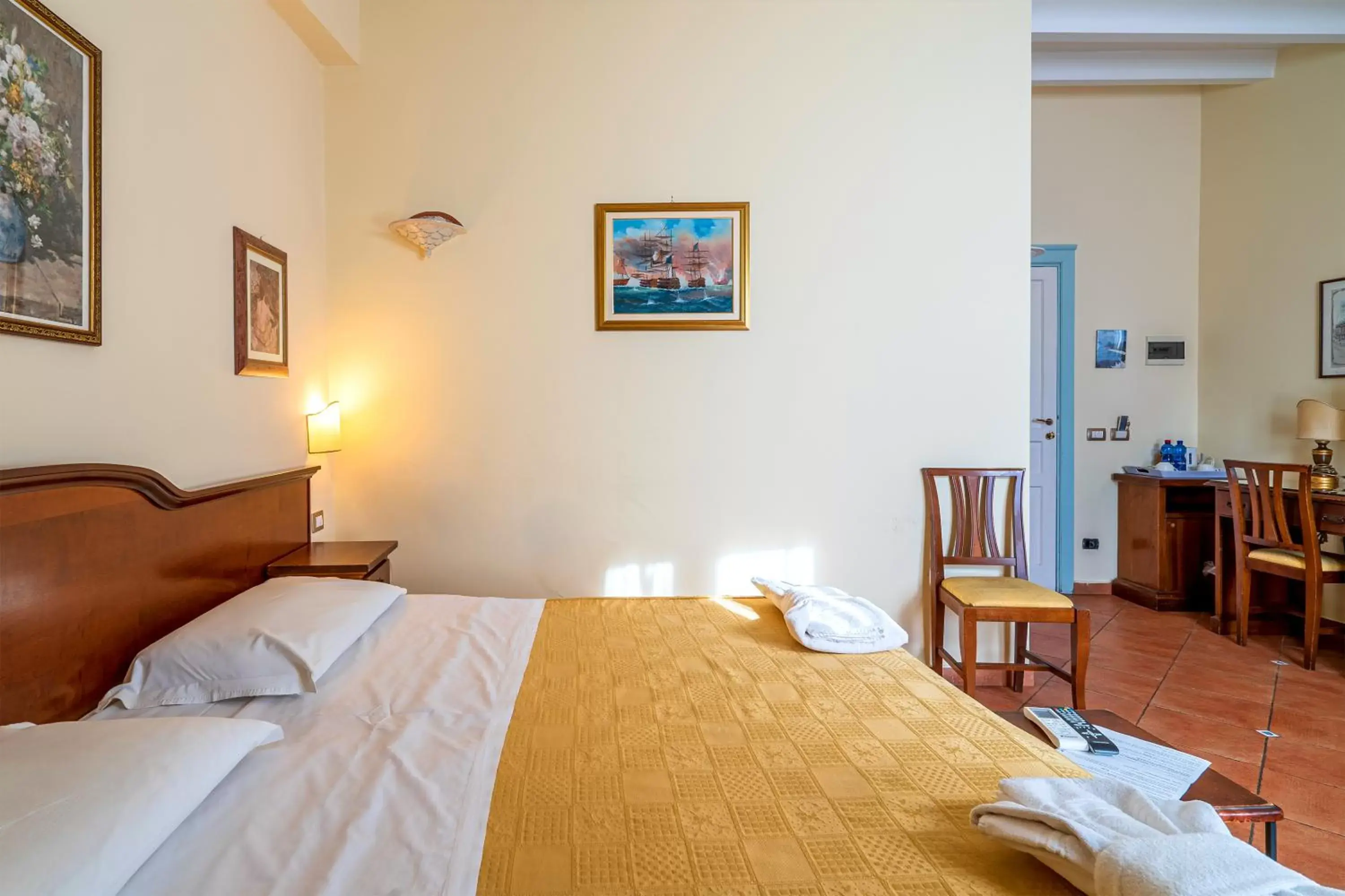 Bed in Hotel Mediterraneo