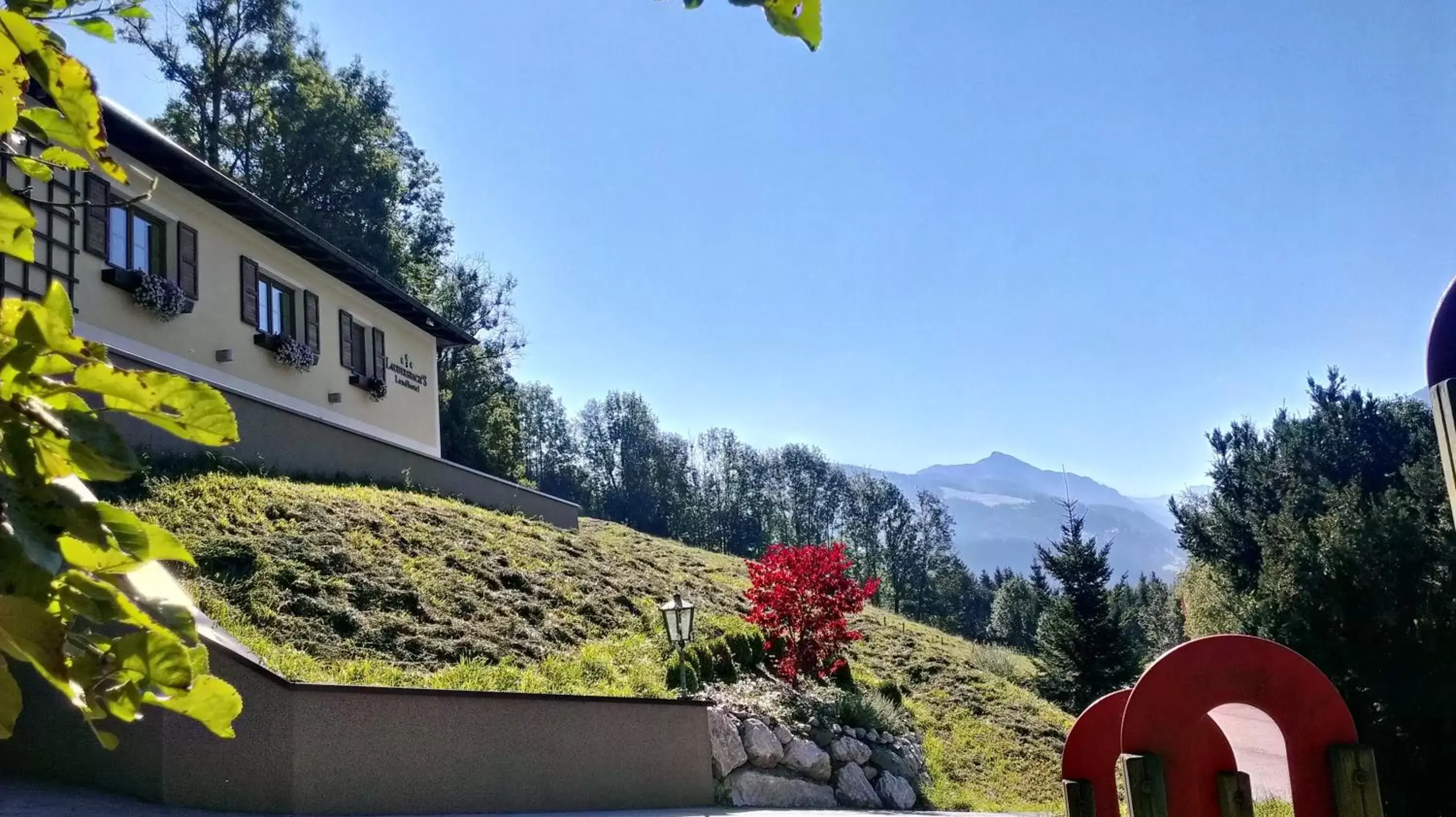 Garden view in Landhotel Laudersbach