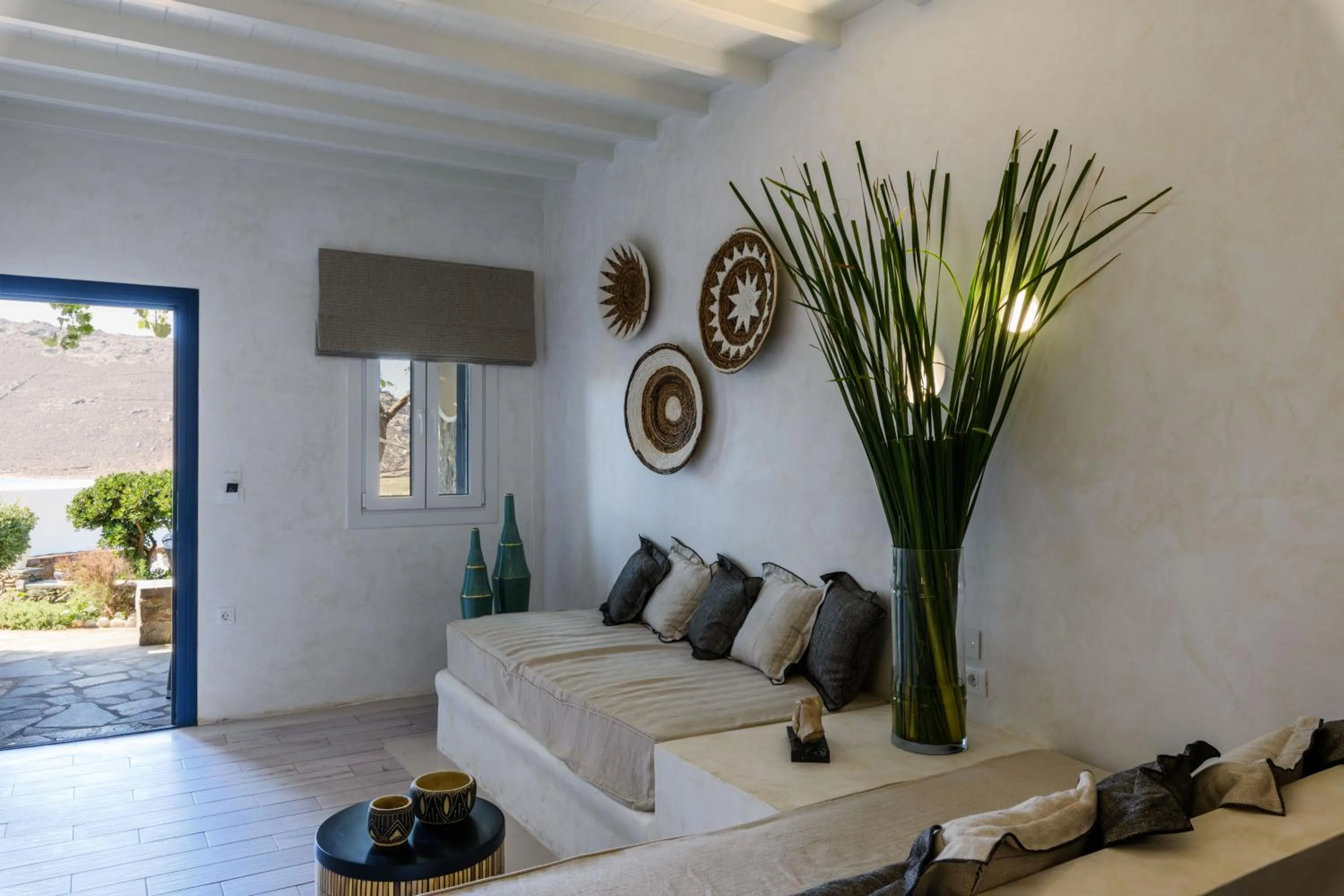 Living room in Panormos Village Hotel