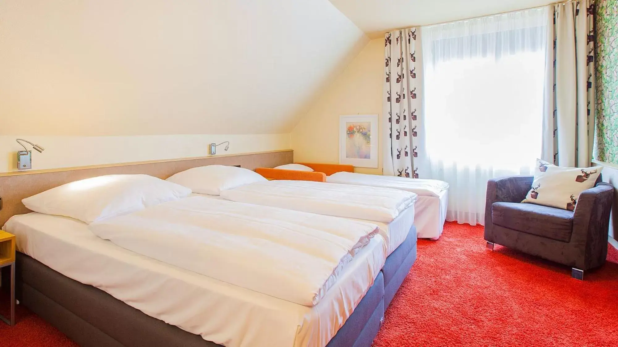 Photo of the whole room, Bed in Hirsch Hotel