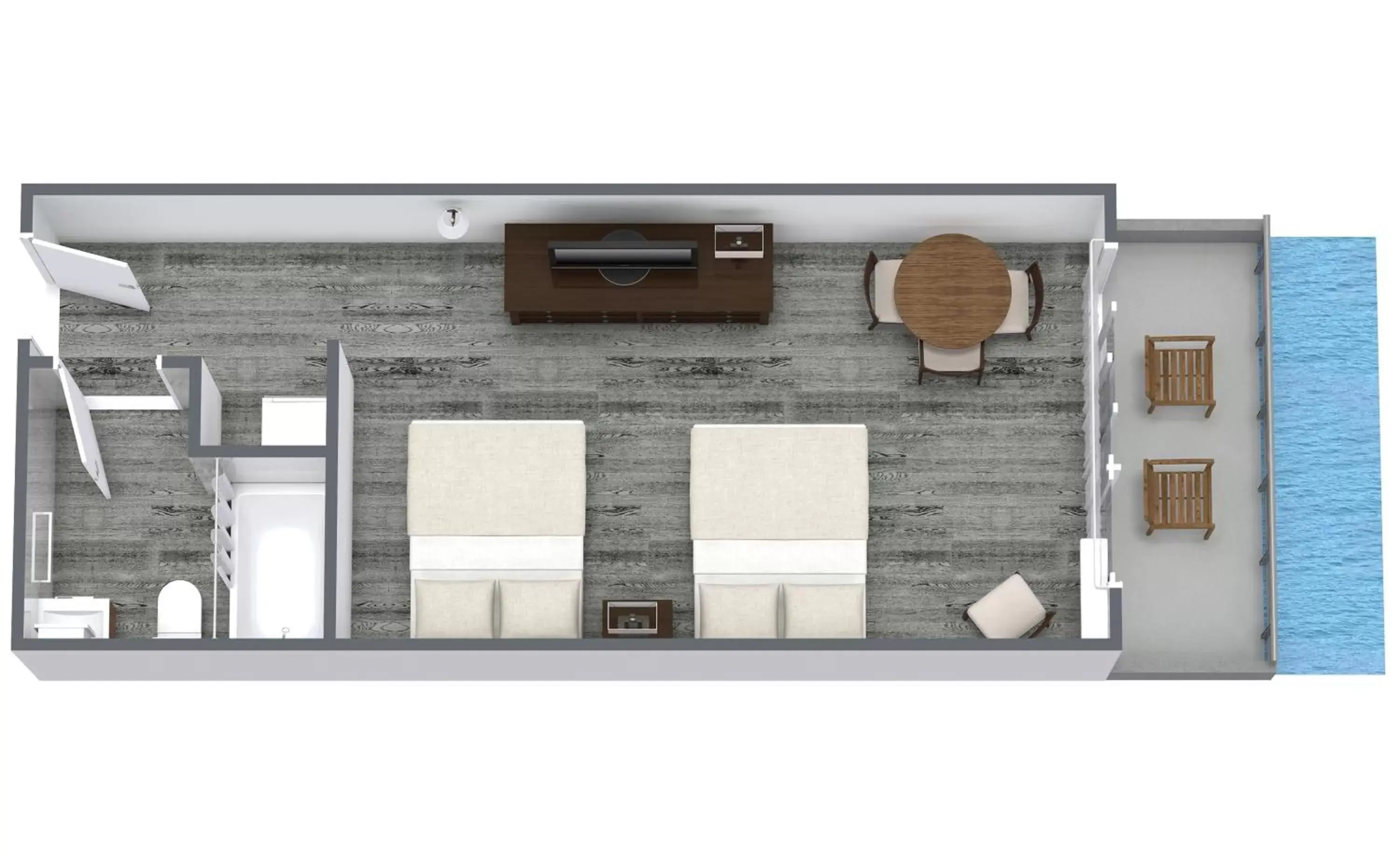 Photo of the whole room, Floor Plan in Compass Cove