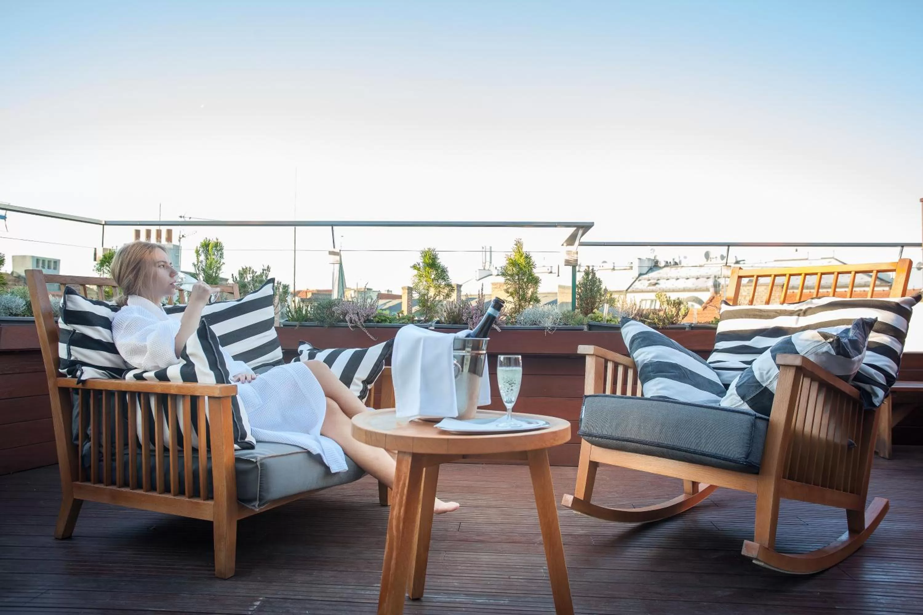 Balcony/Terrace in The Emblem Prague Hotel - Preferred Hotels & Resorts