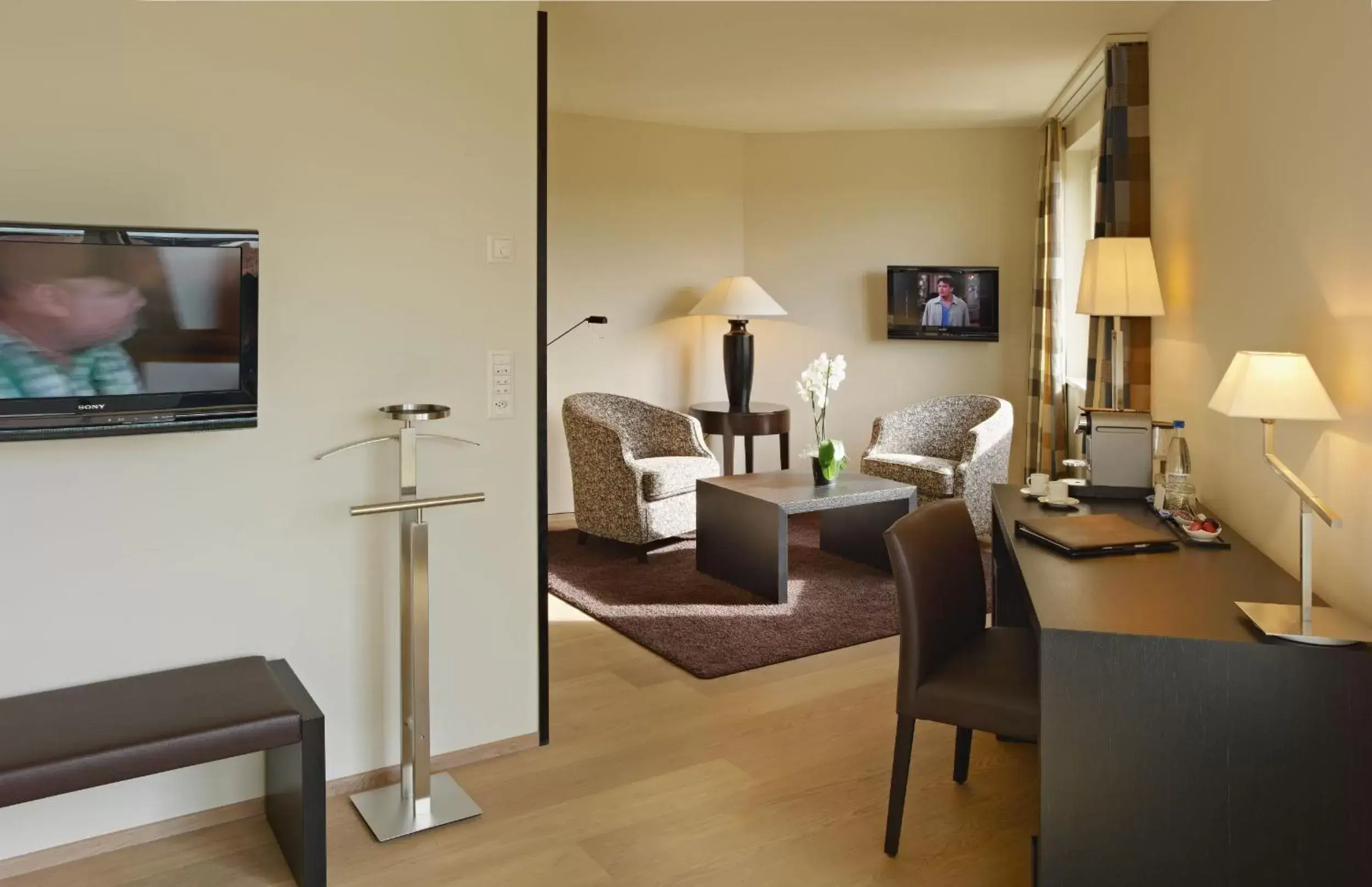 TV and multimedia, Seating Area in Hotel Seepark Thun